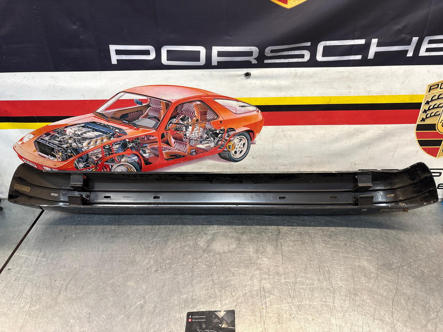 Porsche 924 rear bumper, NOS USA version 477807301A