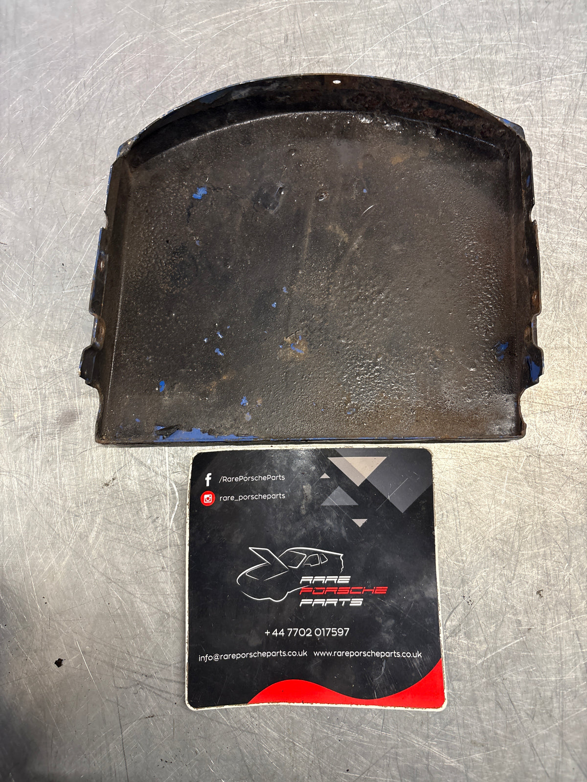Porsche 914 headlight cover plate, right side, used 91475013210