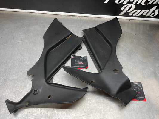 Porsche 944 black rear interior C Post trims/cards. Quarter panel trim used 944555021 944555022