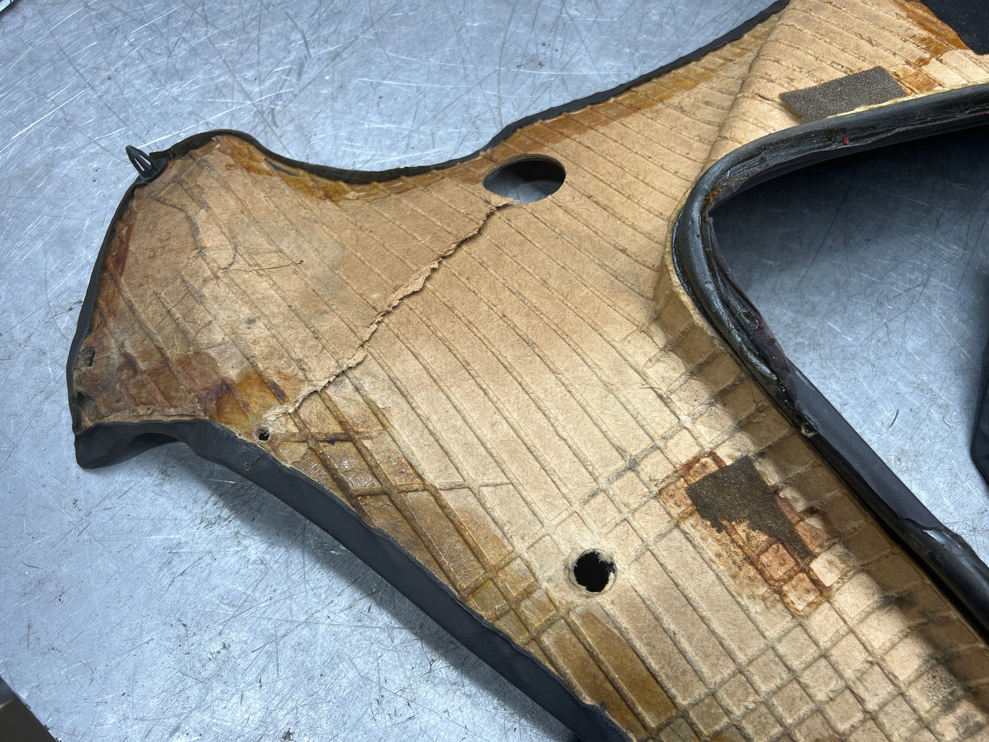 Porsche 944 black rear interior C Post trims/cards. Quarter panel trim used 944555021 944555022