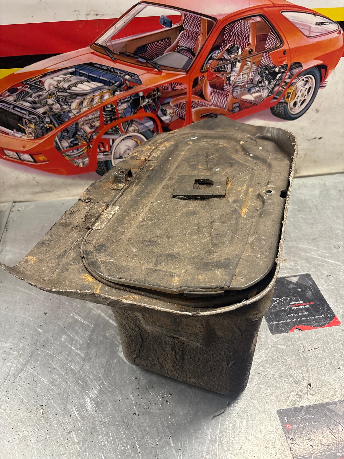 Porsche 928 Battery tray cut, 92850180502 used