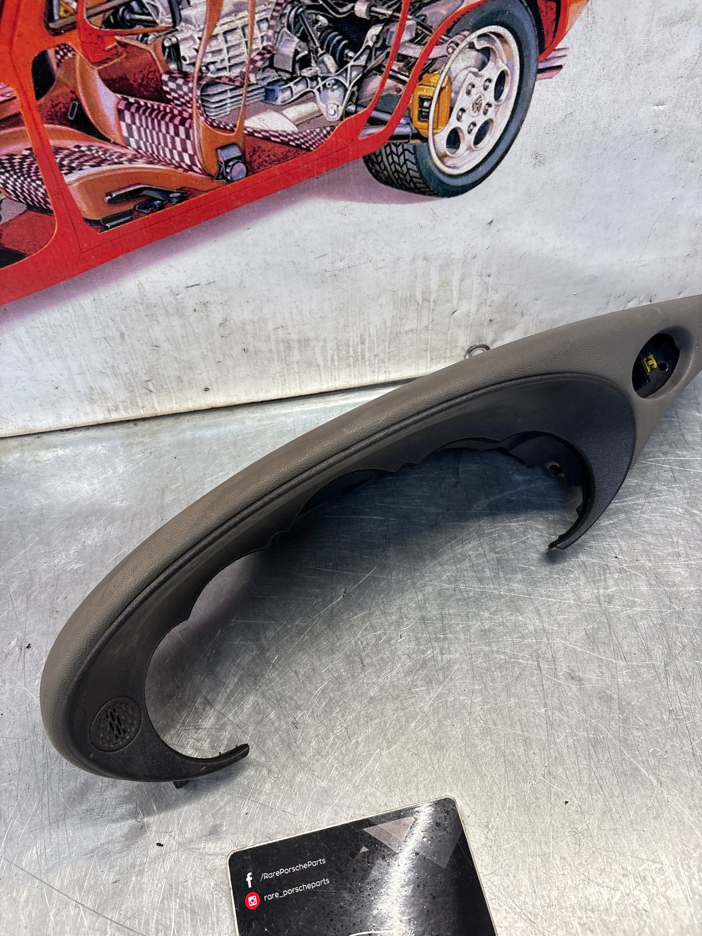 Porsche 911 996 dasboard cluster trim, used, grey 99655205902