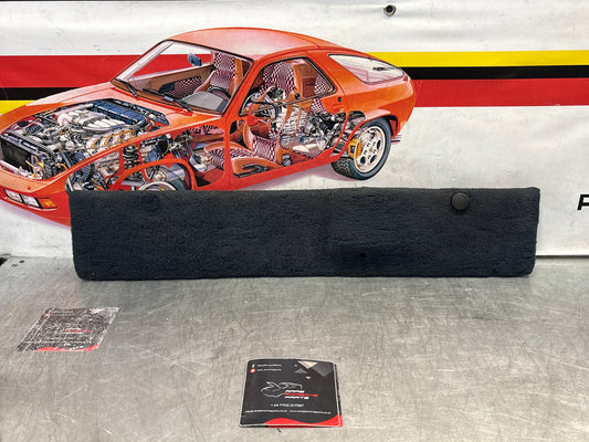 Porsche 928 black carpeted Tool kit panel cover, used 92855118106