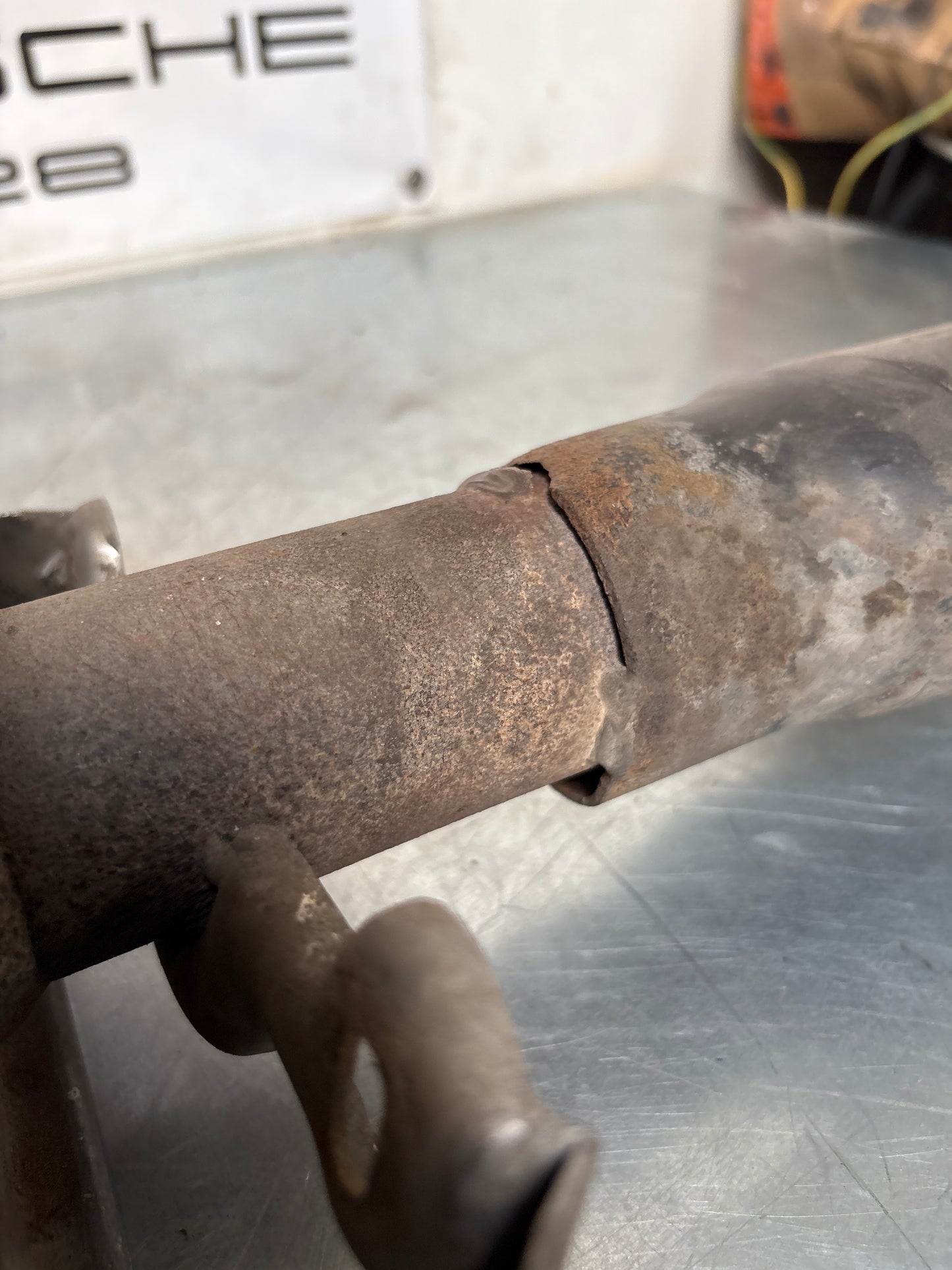 Porsche 924S / 944 2.5 N/A Bischoff exhaust system rear muffler, used 94411108301