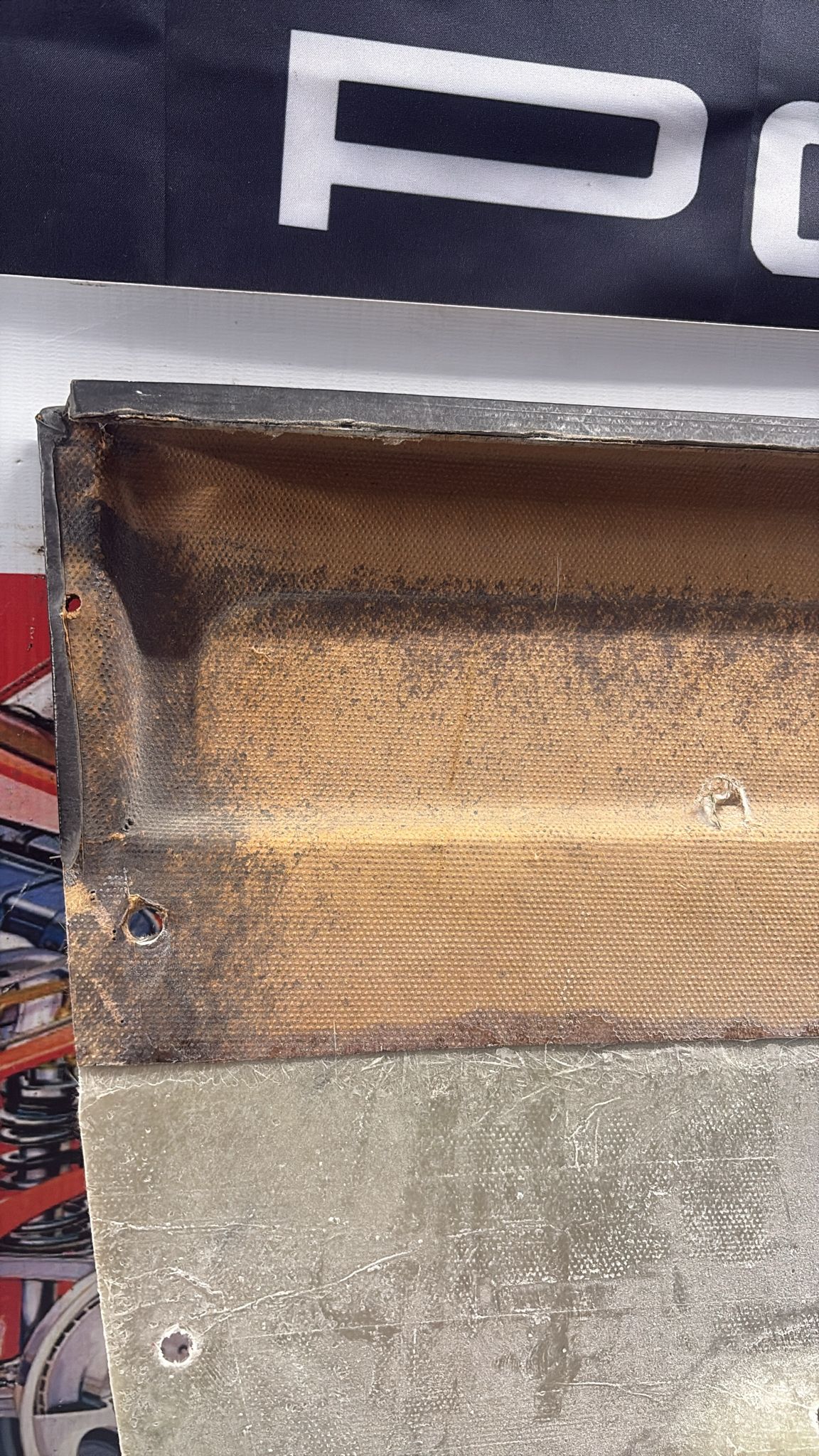 Porsche 924 / 944 early right manual Used door card, black, 477867012 no fabric!, Porsche scripted