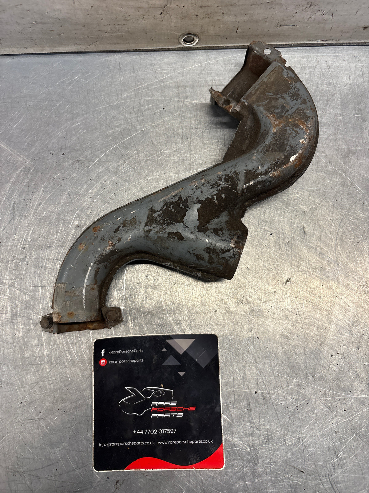 Porsche 914 right side heat duct, used 022256502A