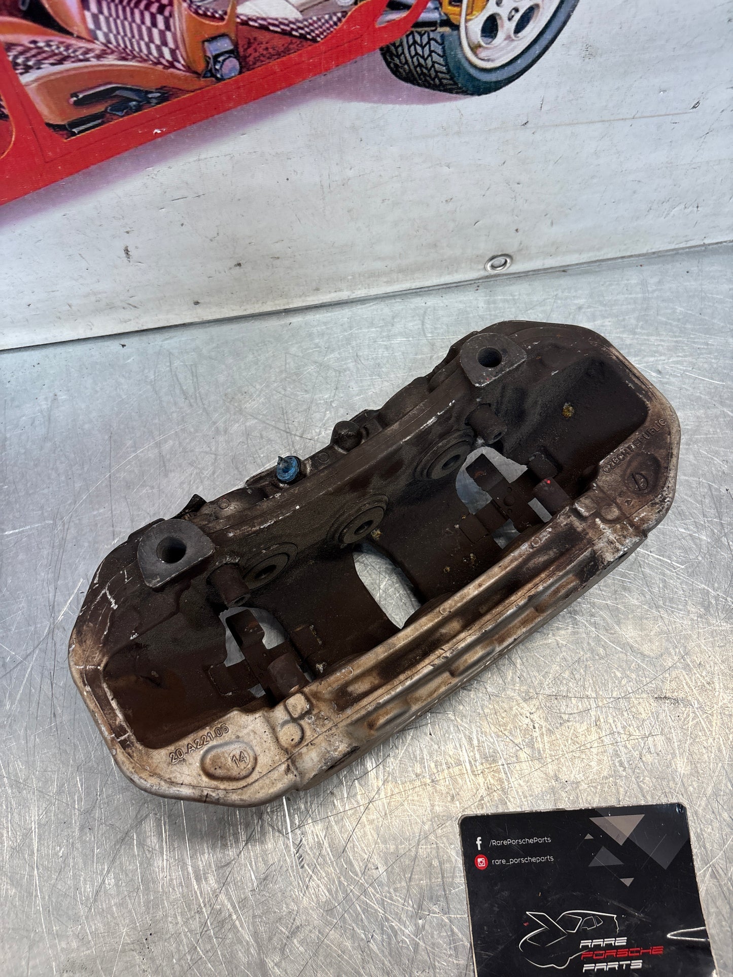 Porsche Panamera front right brake caliper, used 7PP615123