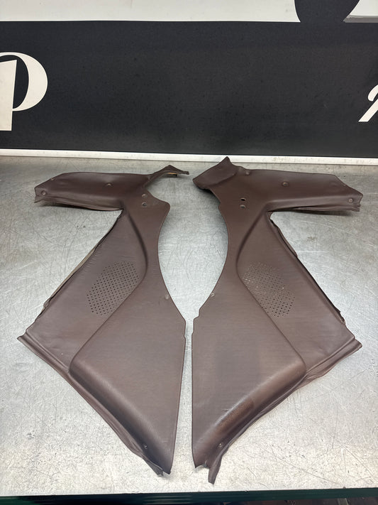 Porsche 944 924 brown rear interior C Post trims/cards. Quarter panel trim used 94455502101 94455502201