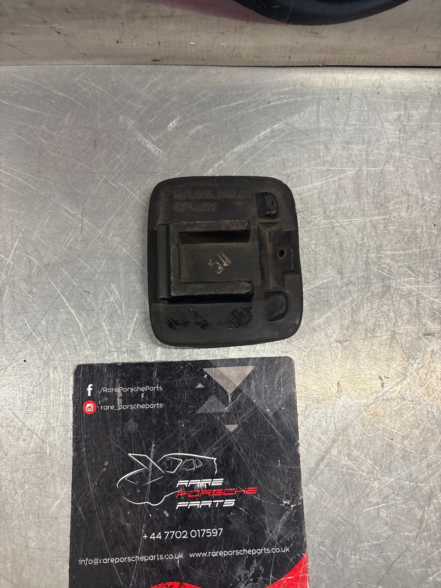 Porsche 944 right Bumper trim square rubber towing eye cover 93150520200 used