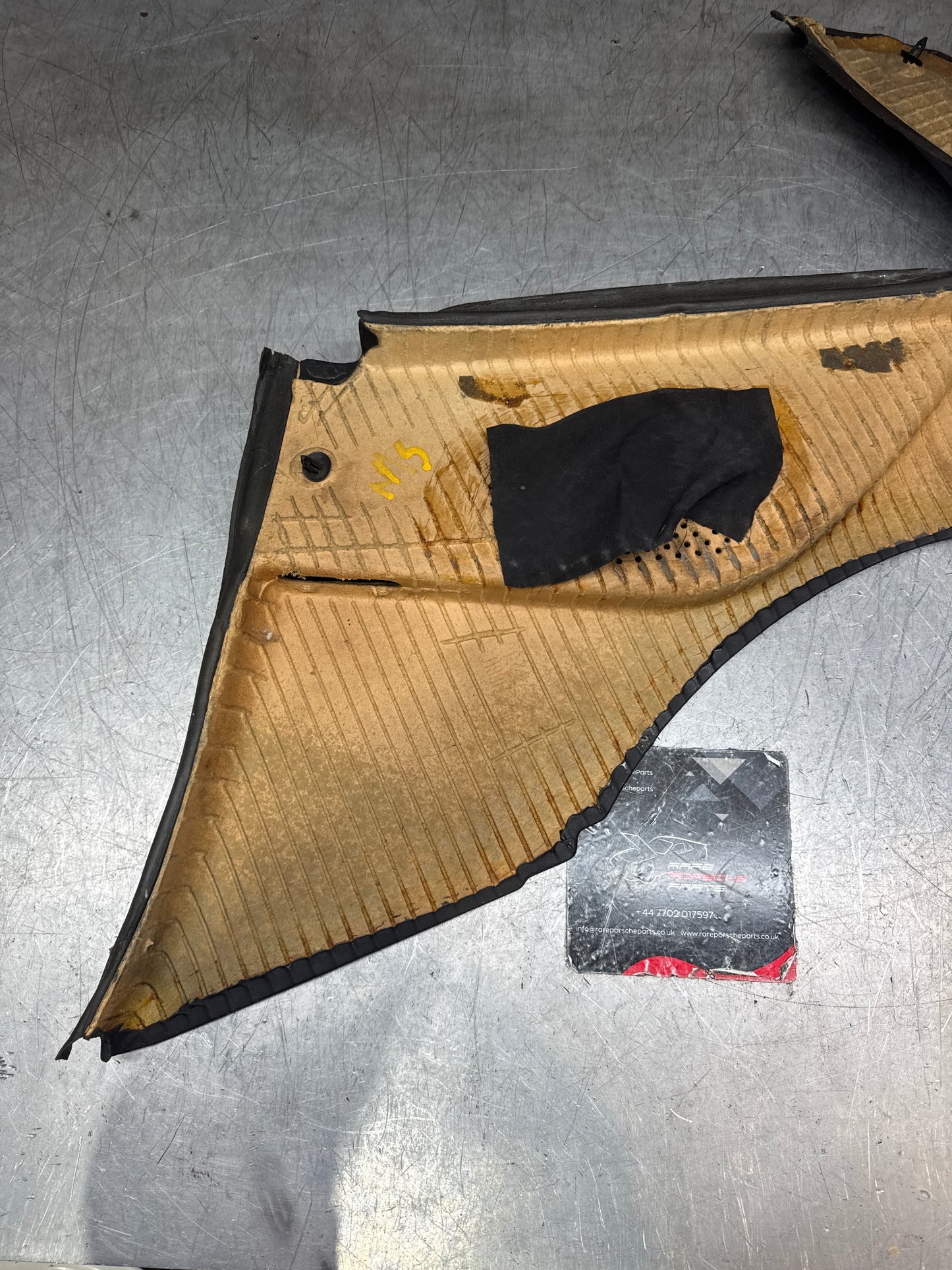 Porsche 944 924 black rear interior C Post trims/cards. Quarter panel trim used 94455502101 94455502201