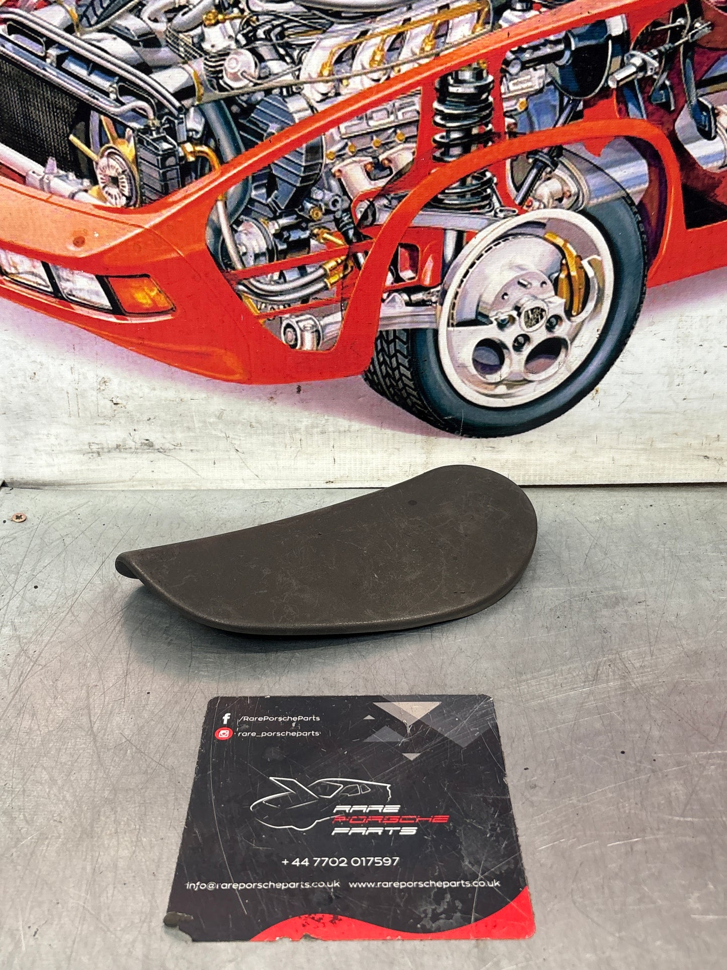 Porsche 928 seat hinge cover grey, left used 92852114702