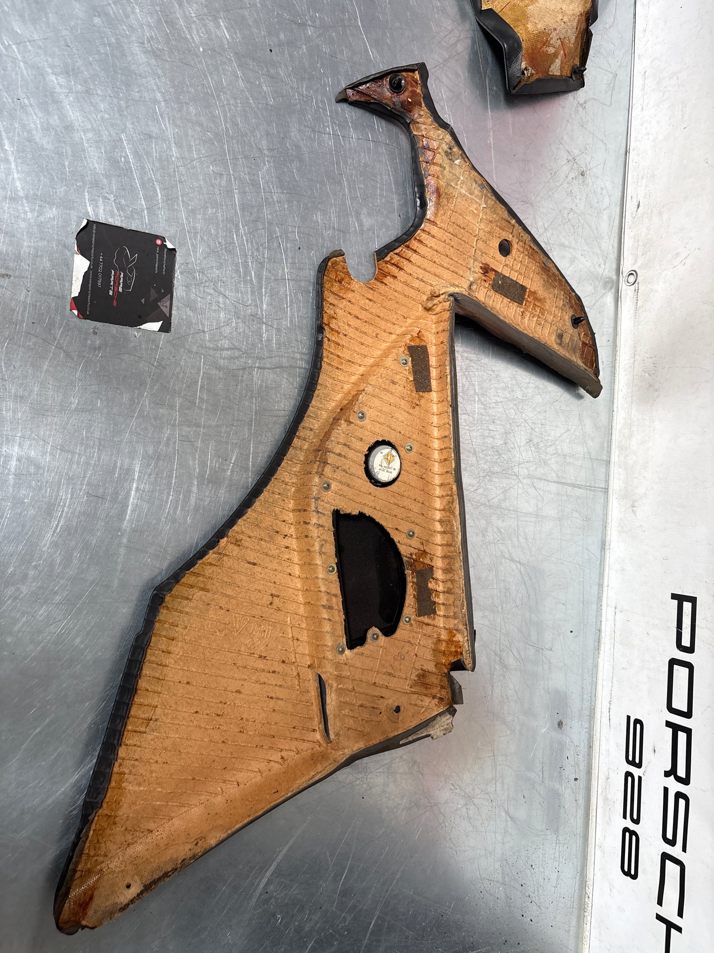 Porsche 944 Turbo S2 Black rear interior C Post trims/cards with M490 sound package, used 94455502113 / 94455502213