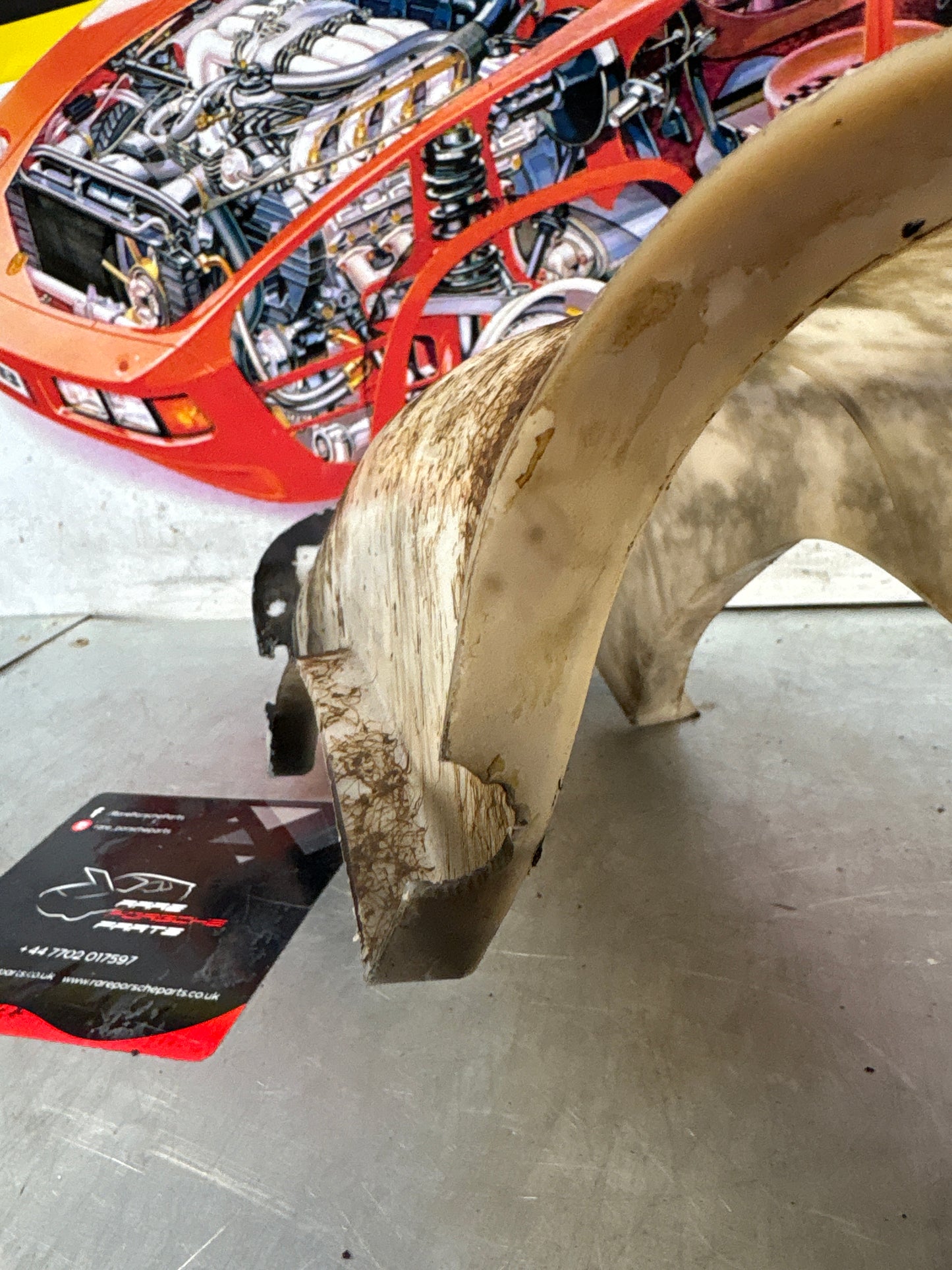 Porsche 924 76-79 filler neck cover, used 477201347C