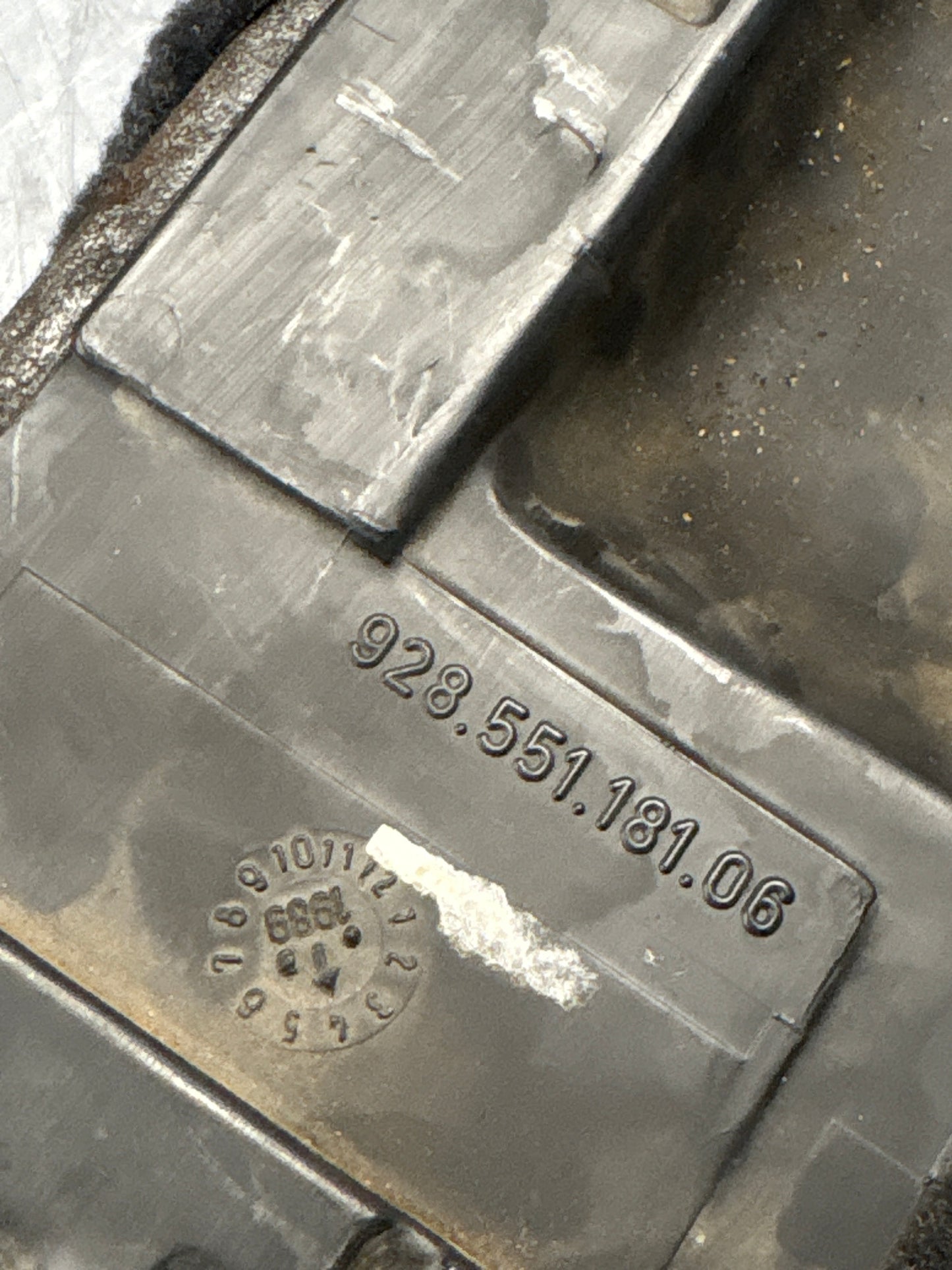 Porsche 928 blue carpeted Tool kit panel cover, used 92855118106