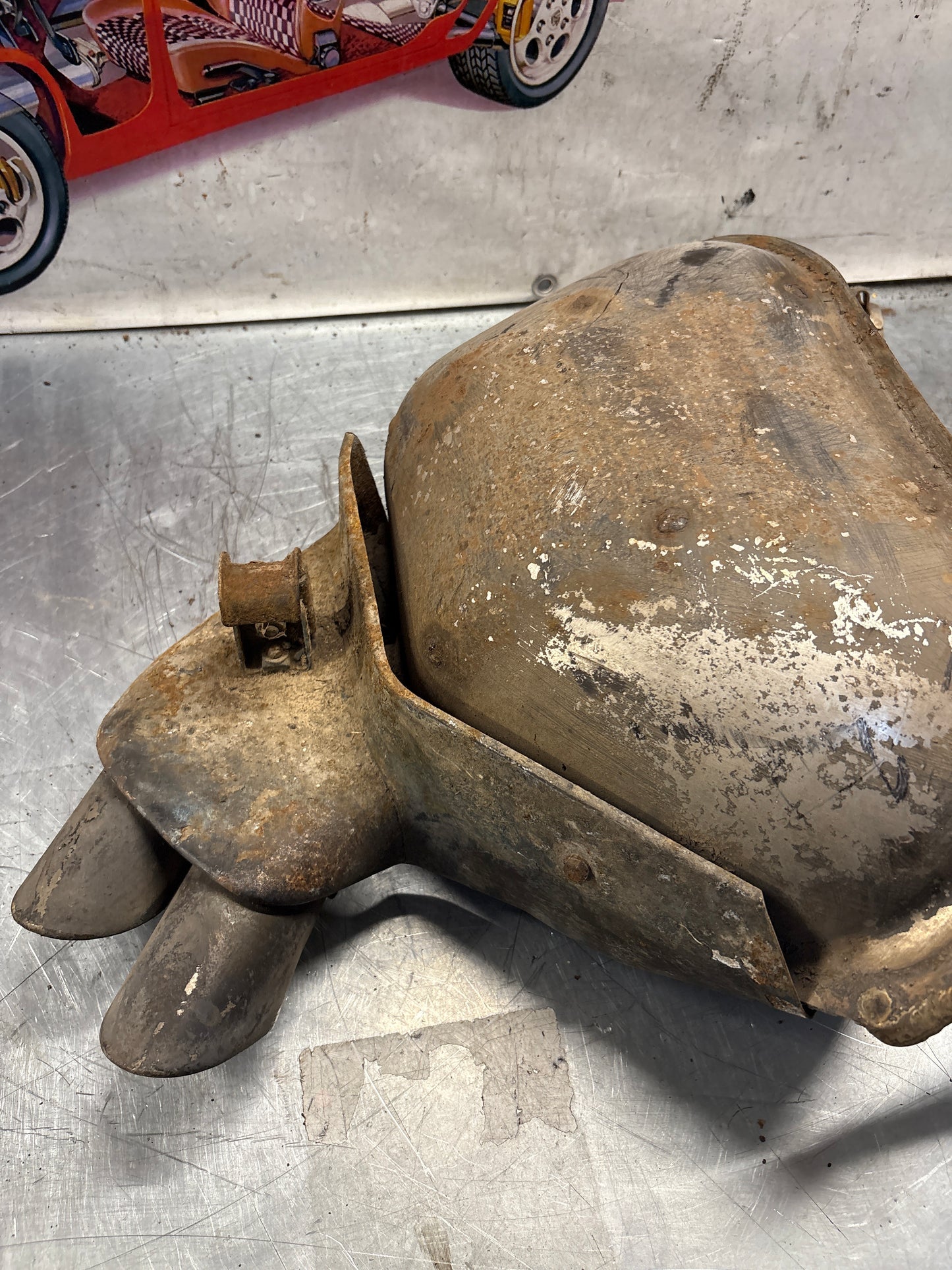 Porsche 928 exhaust final silencer, used 92811104400