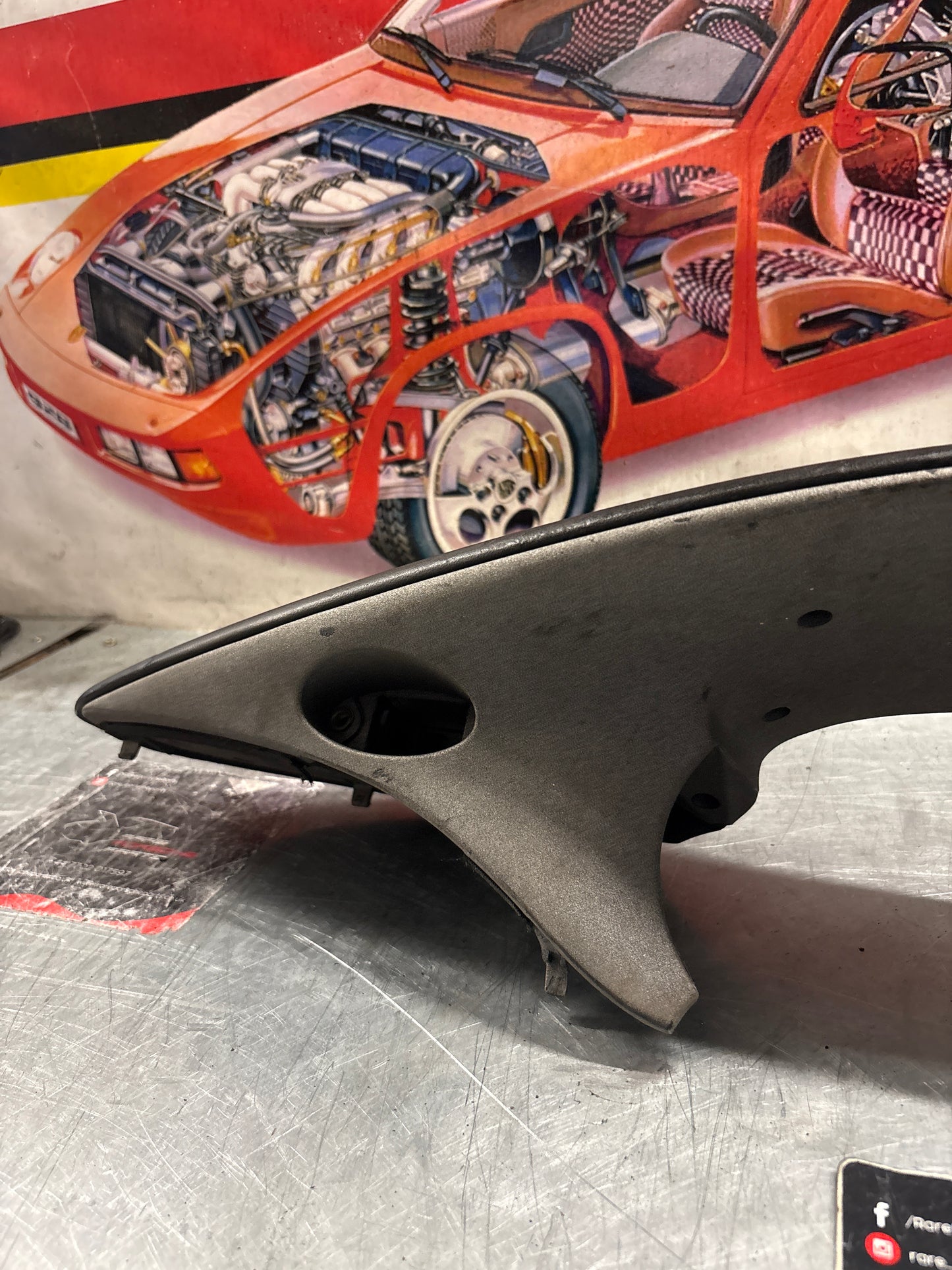 Porsche Boxster 986 RHD dashboard cluster trim,black/silver used 98655205600 / 98655205601