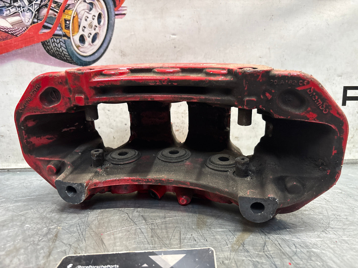 Porsche Panamera front left brake caliper, used 7PP615123C