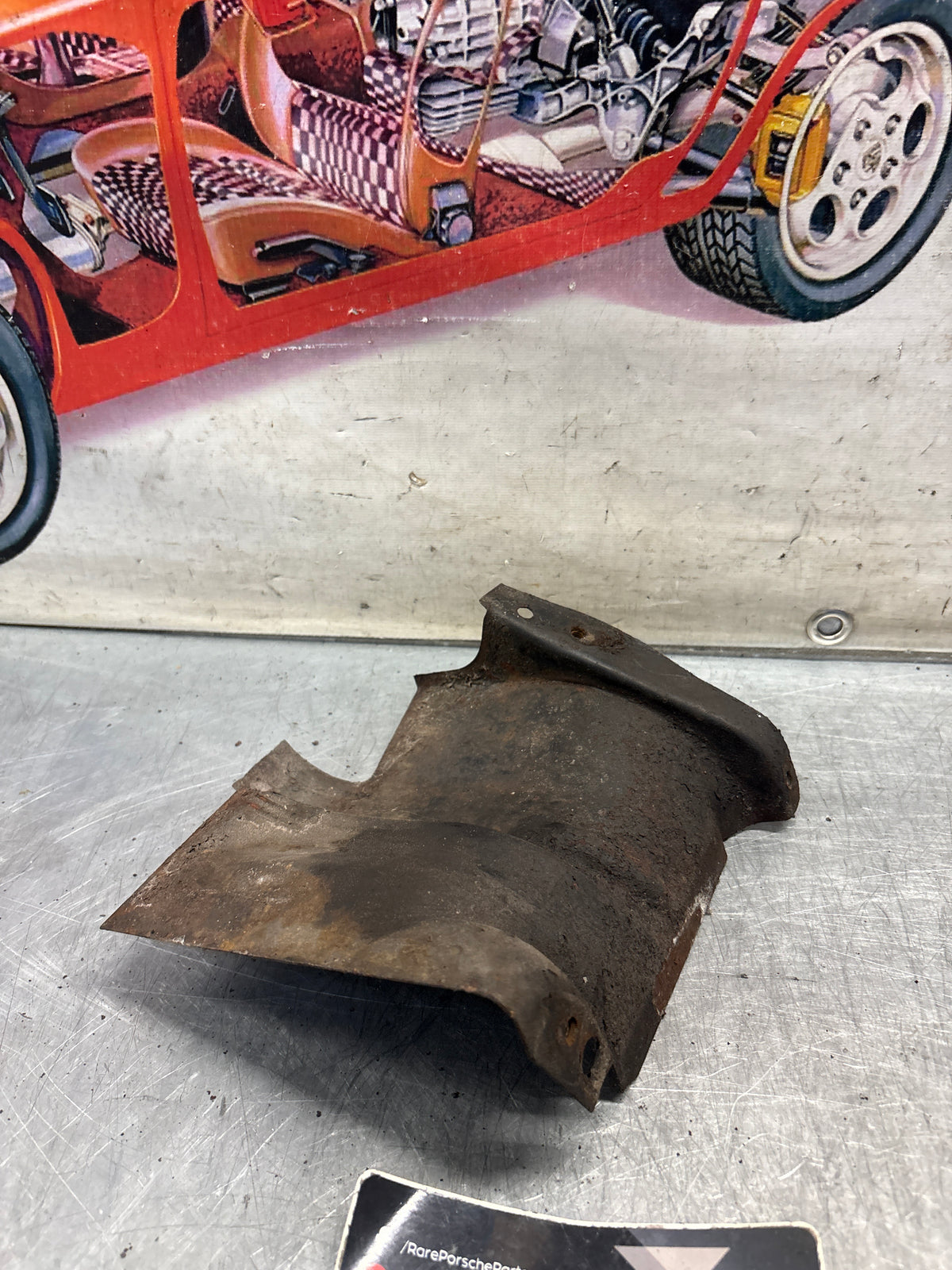 Porsche 914 front air cooling guide plate, used 021119358