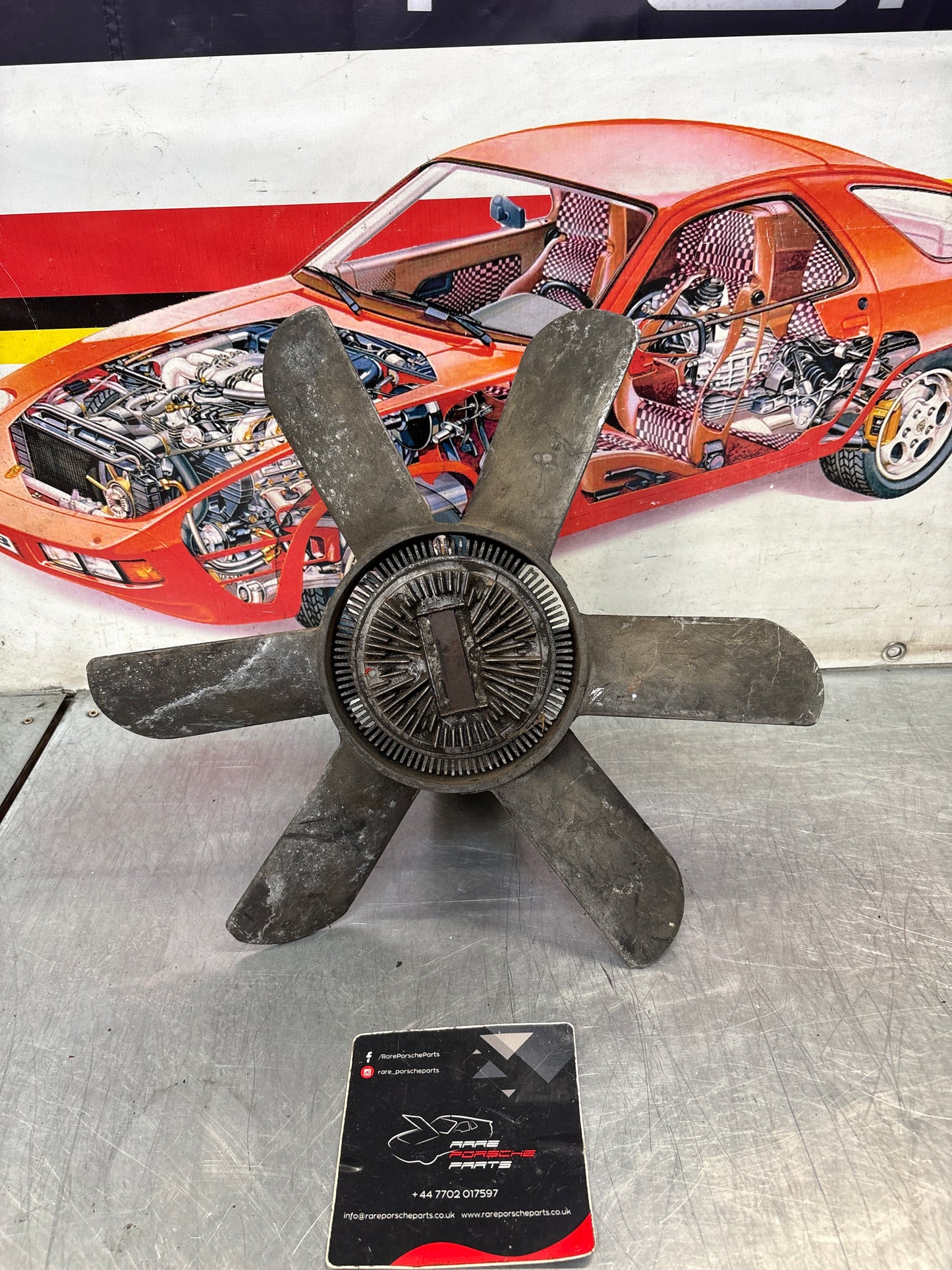 Porsche 928 Engine cooling viscous fan with bracket used 92810613701, 9281061101R