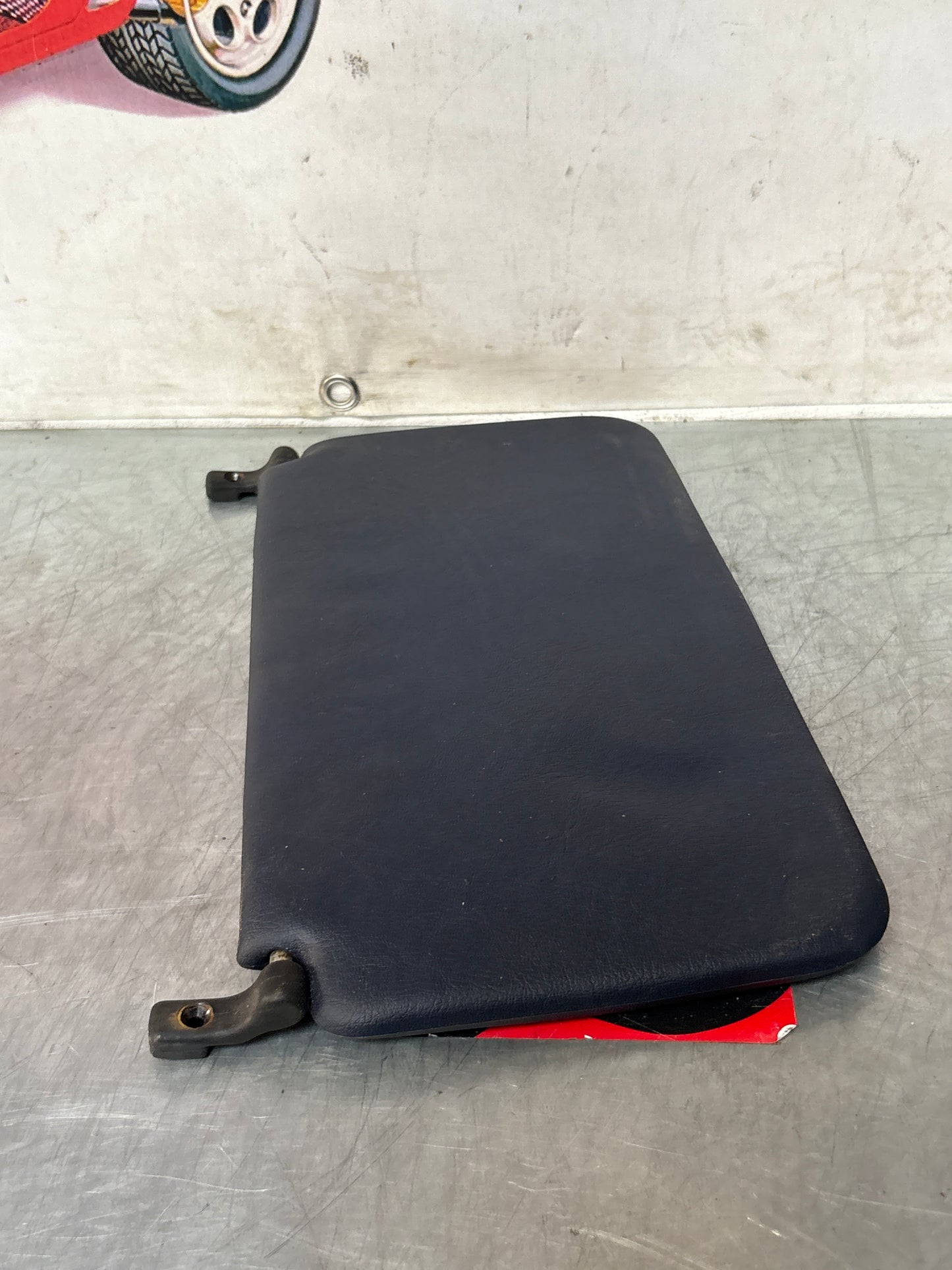 Porsche 928 L+R rear sunvisor, marine blue, used 92873103504