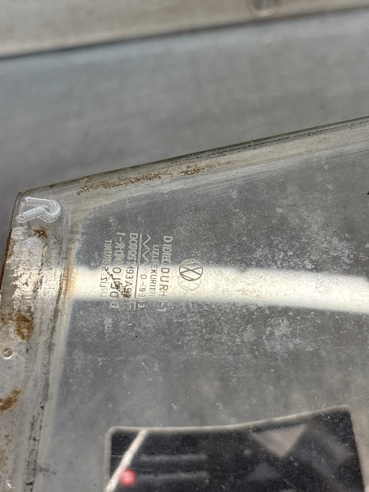 Porsche 914 side window clear glass, used, right side 91454202410