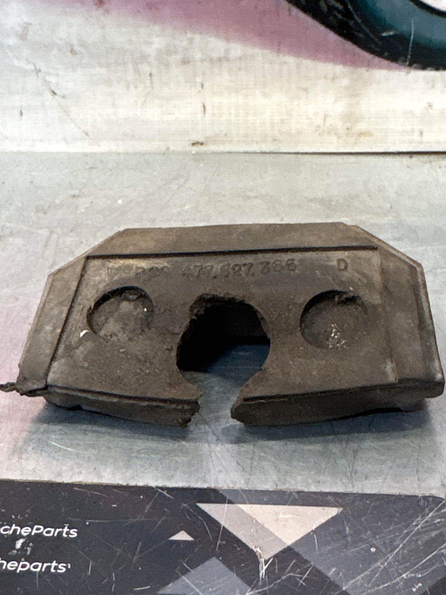 Porsche 924 rear hatch pin seal gasket rubber 477827365D left, used