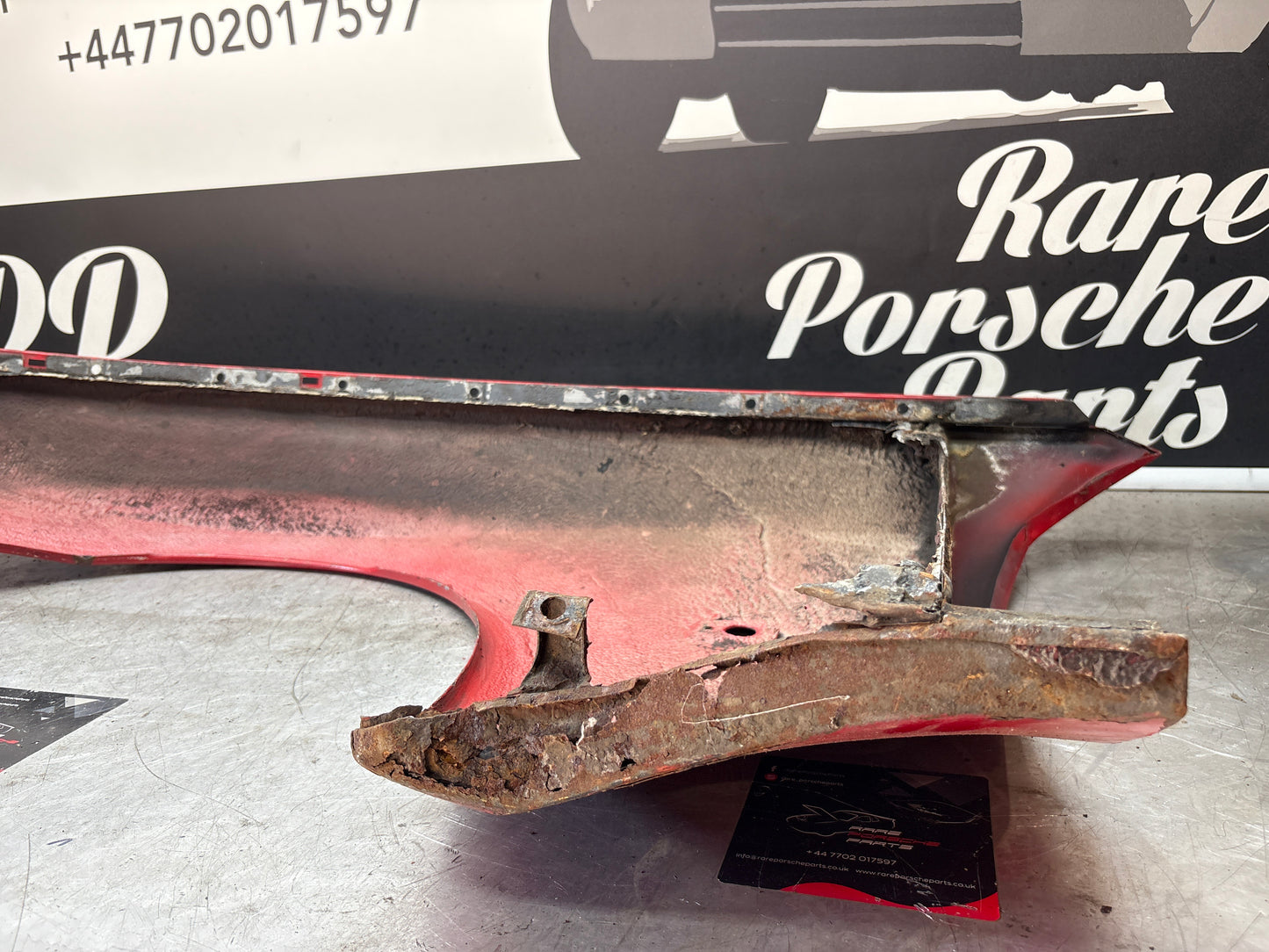 Porsche 944, early front right wing, in need of repair