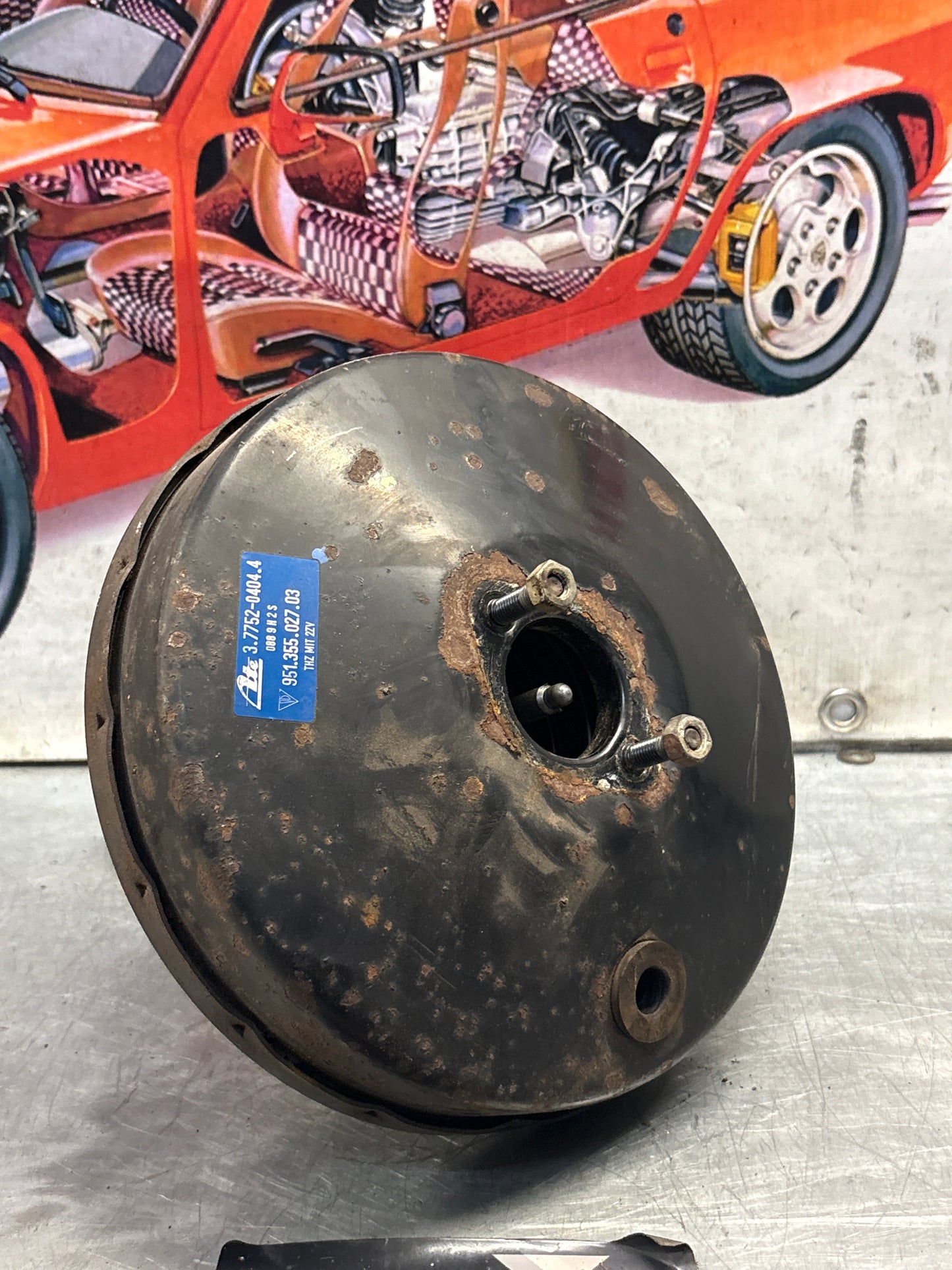 Porsche 944 brake booster, used 95135502703