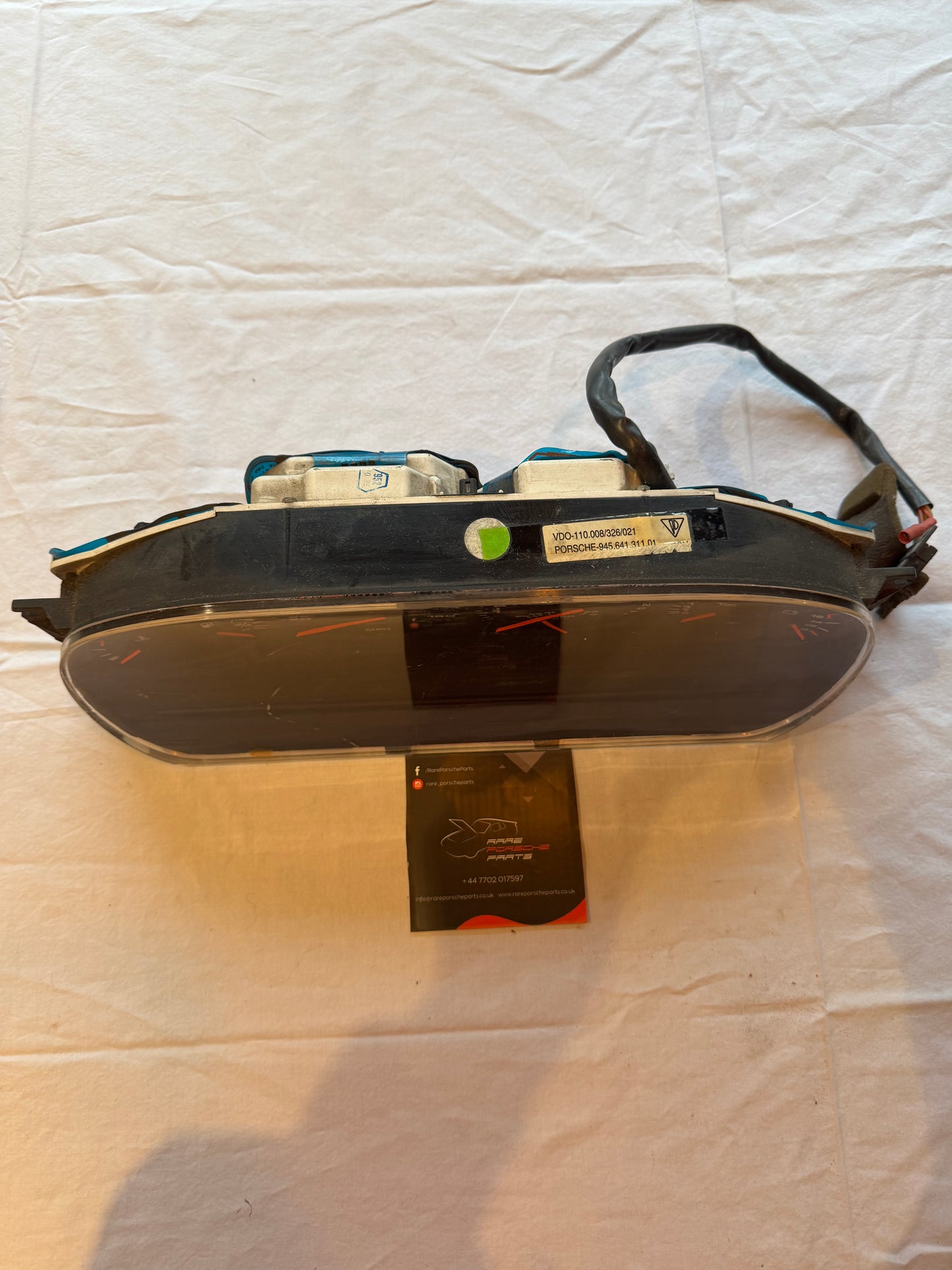 Porsche 944 dash clock binnacle pod speedometer, automatic 94564131101 used 136892 miles, scratched screen
