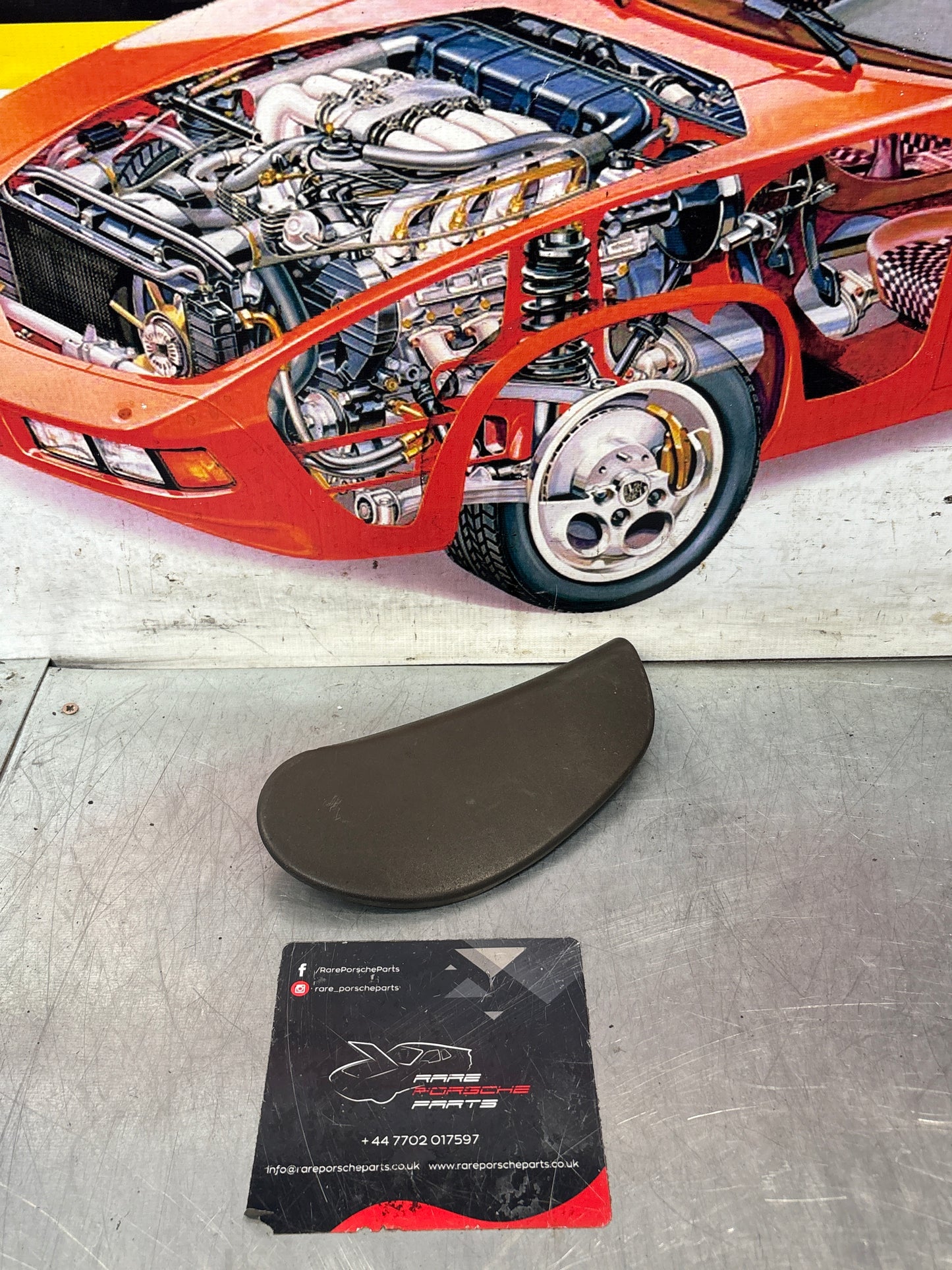 Porsche 928 seat hinge cover grey, right used 92852114802