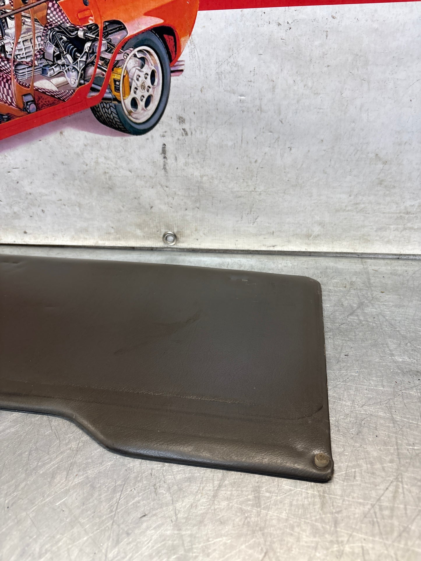 Porsche 928 sun roof headliner trim, greyish green, used 92856406950QC2