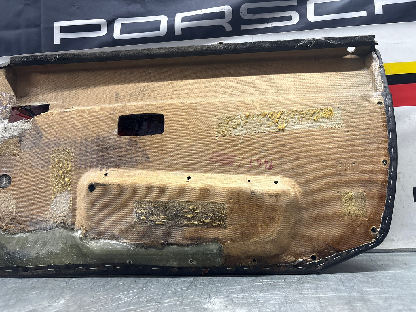 Porsche 944 left side Black door card, used 94455501701