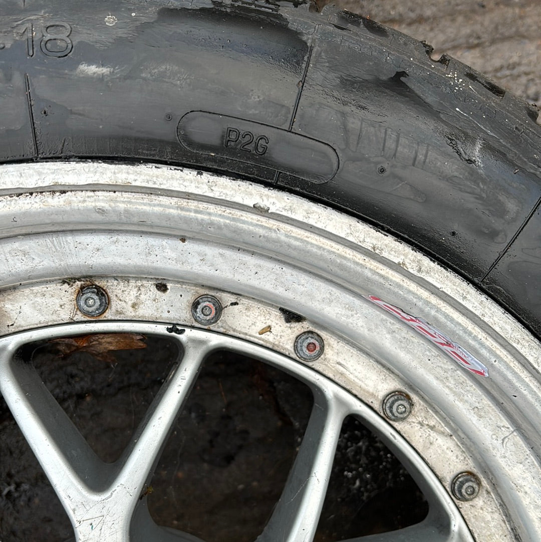 Porsche 997 set di ruote BBS Cup da 18" con pneumatici, usati