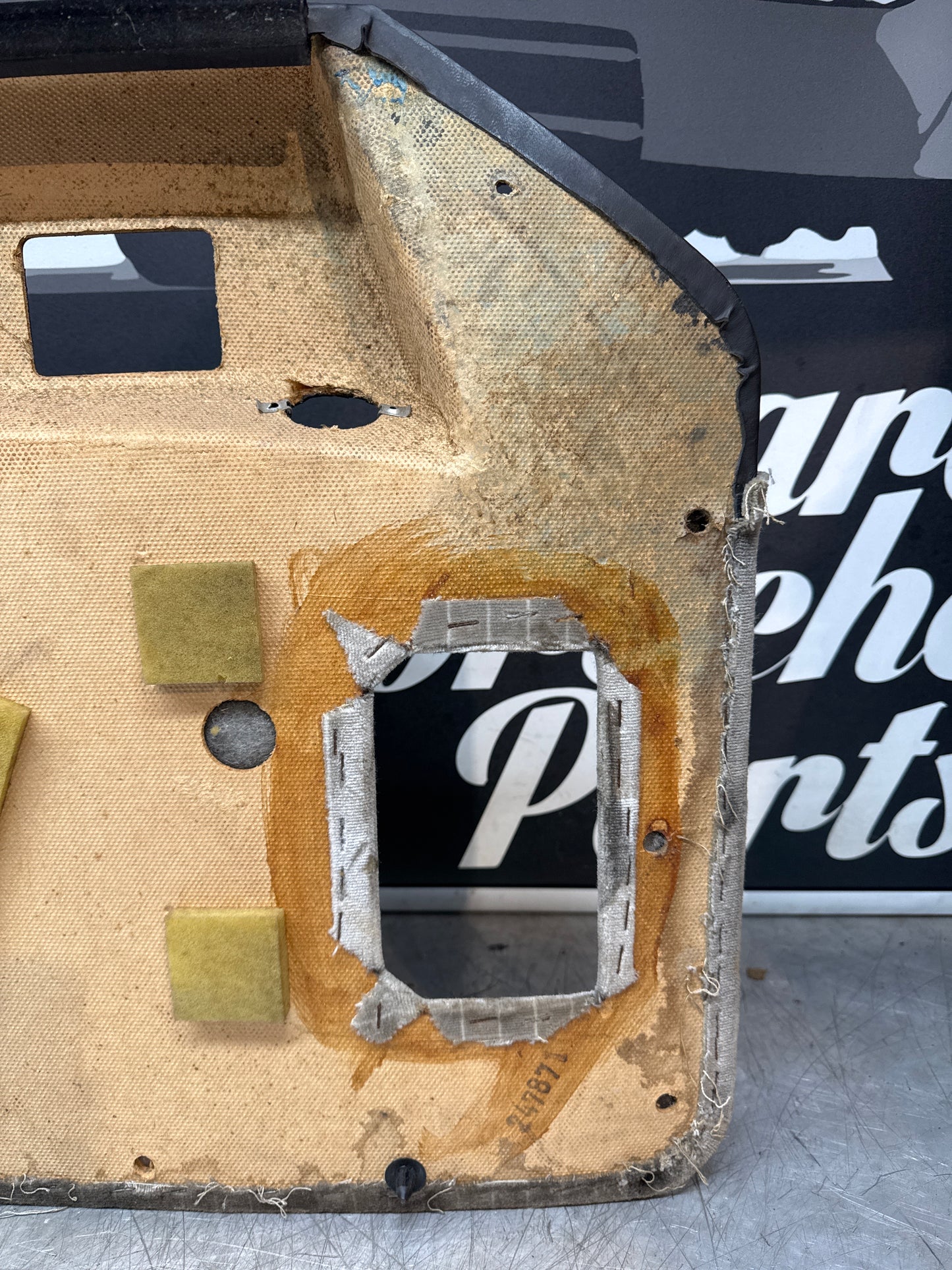 Porsche 924/ Early 944 Pair of Champaign Pinstripe door cards. RHD.