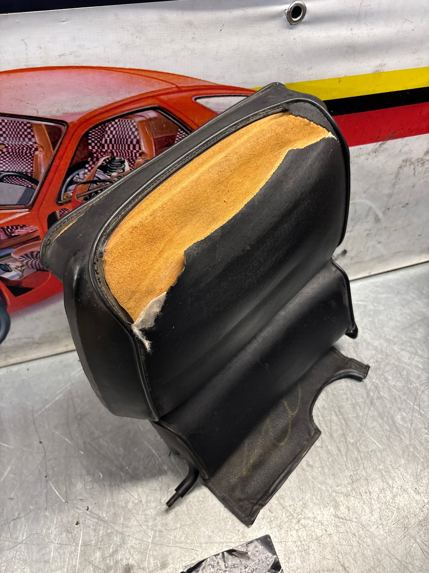 Porsche 928 rear seat backrest, black, used 92852203752