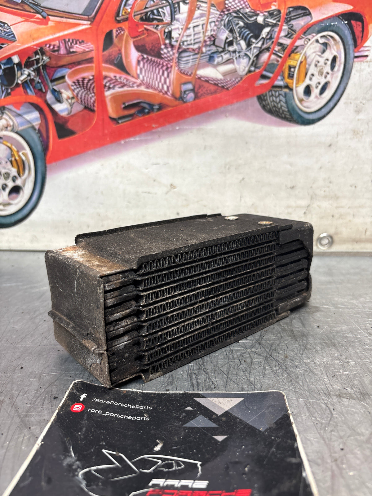 Porsche 914 oil cooler, used 021117021B