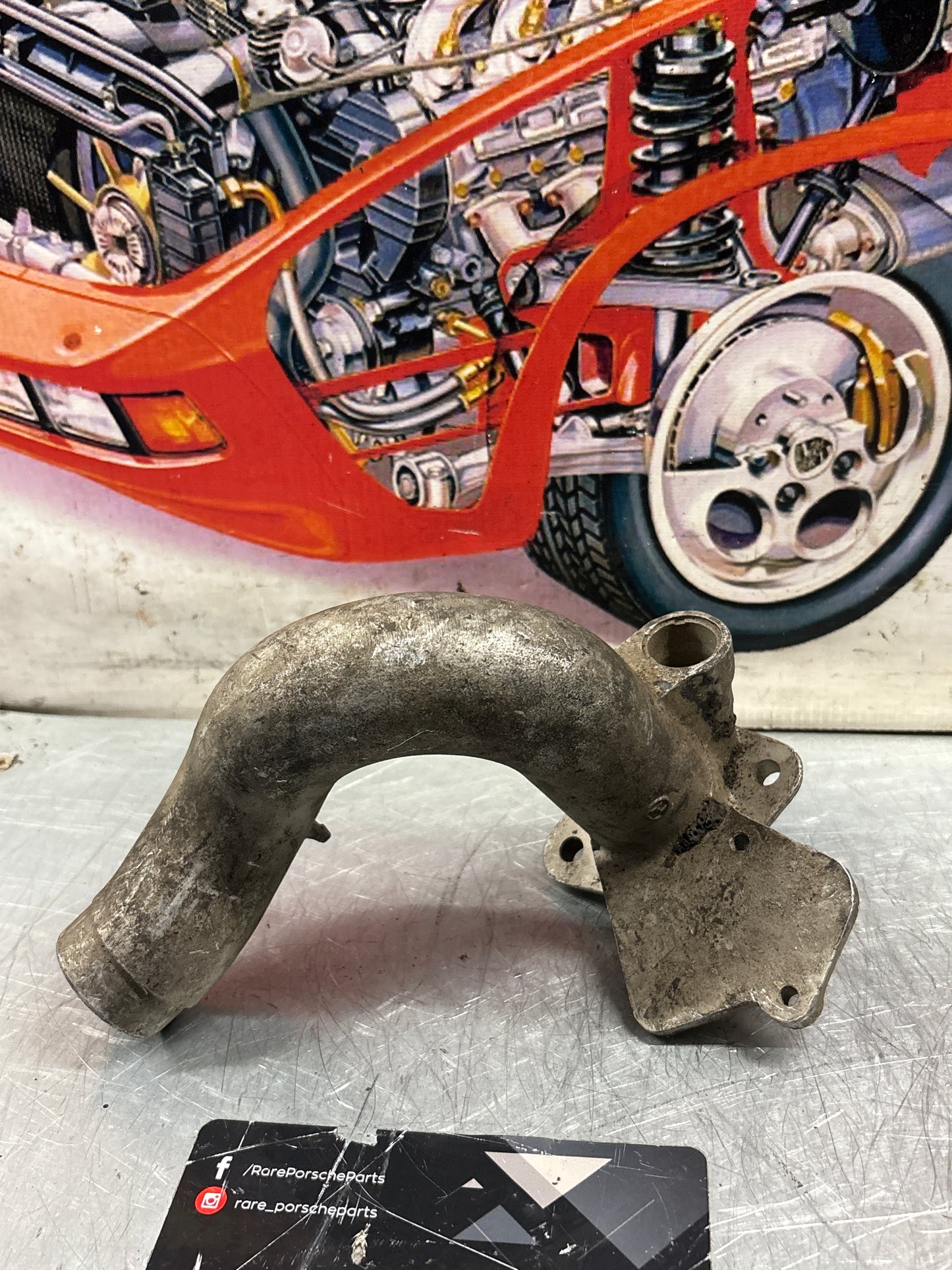 Porsche 911 intake manifold pipe, used 9111101680R