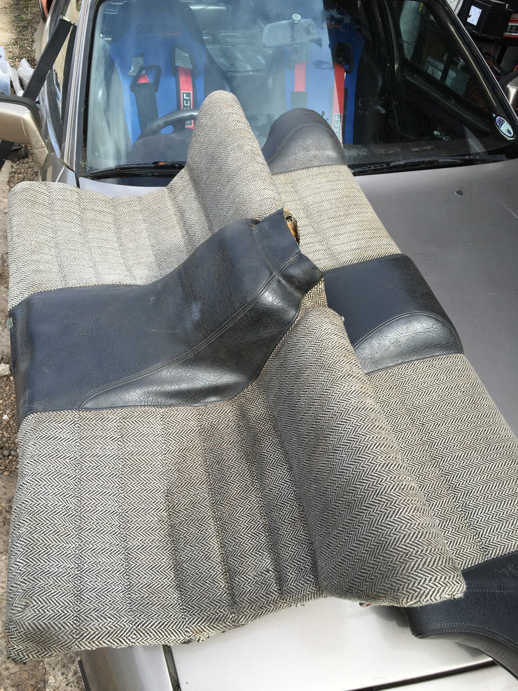 Porsche 924 / 944 rear seat in tweed. top and bottom