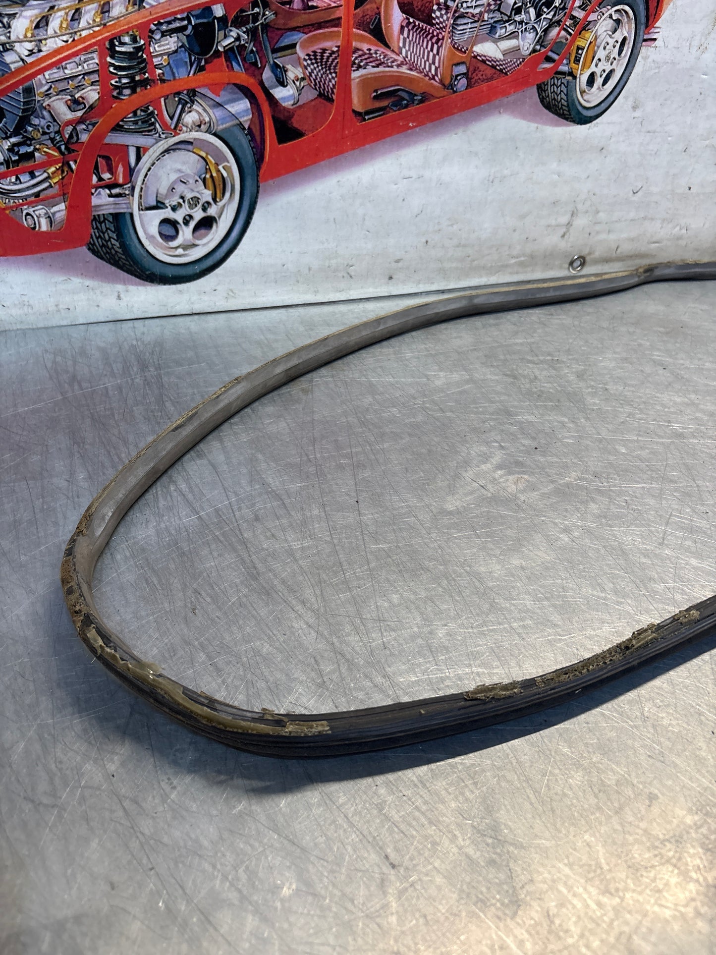 Porsche 924 / 944 right door seal, used 94453709200
