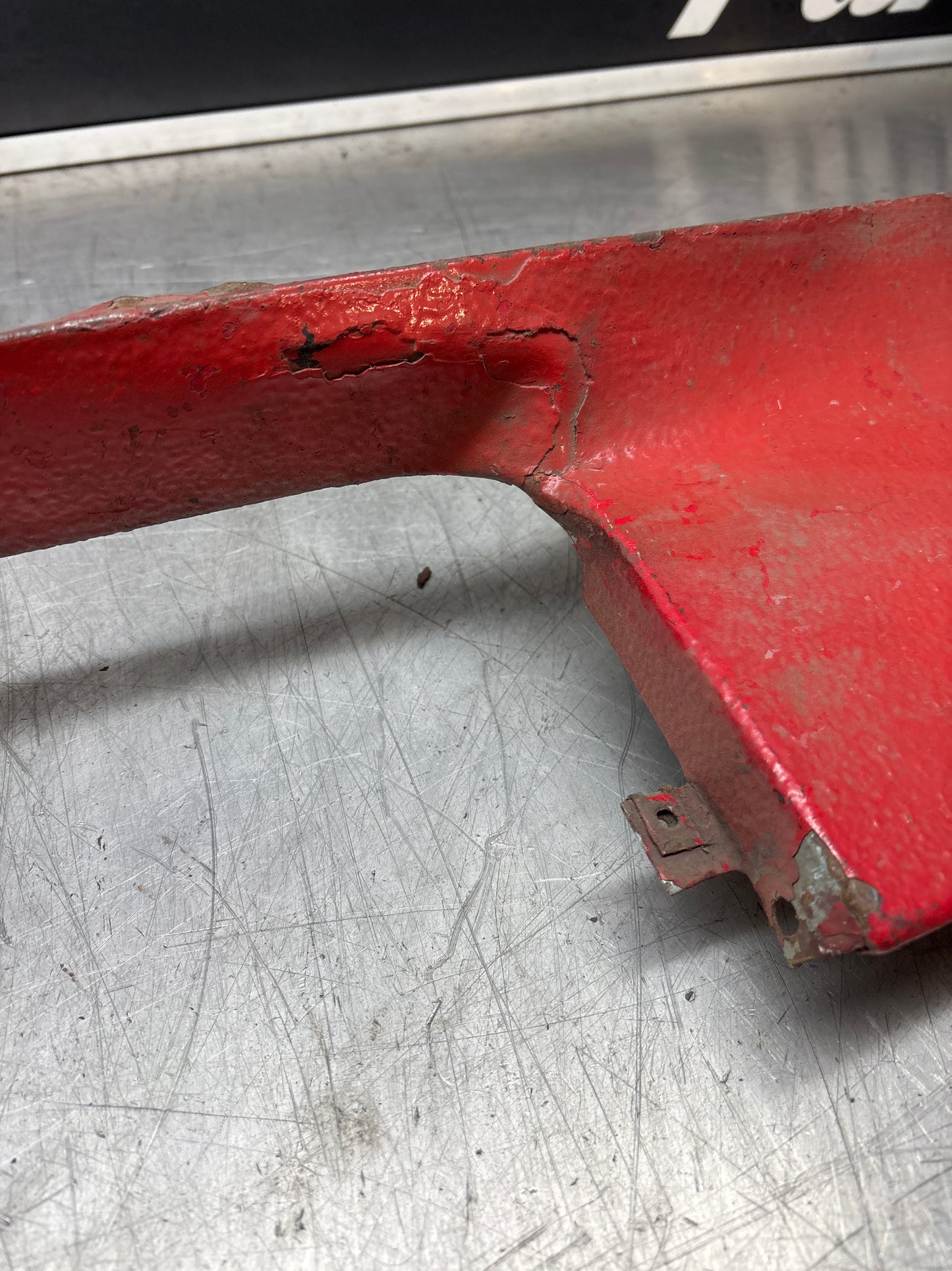 Porsche 924 Lower front valance, used, 94450303501 damaged