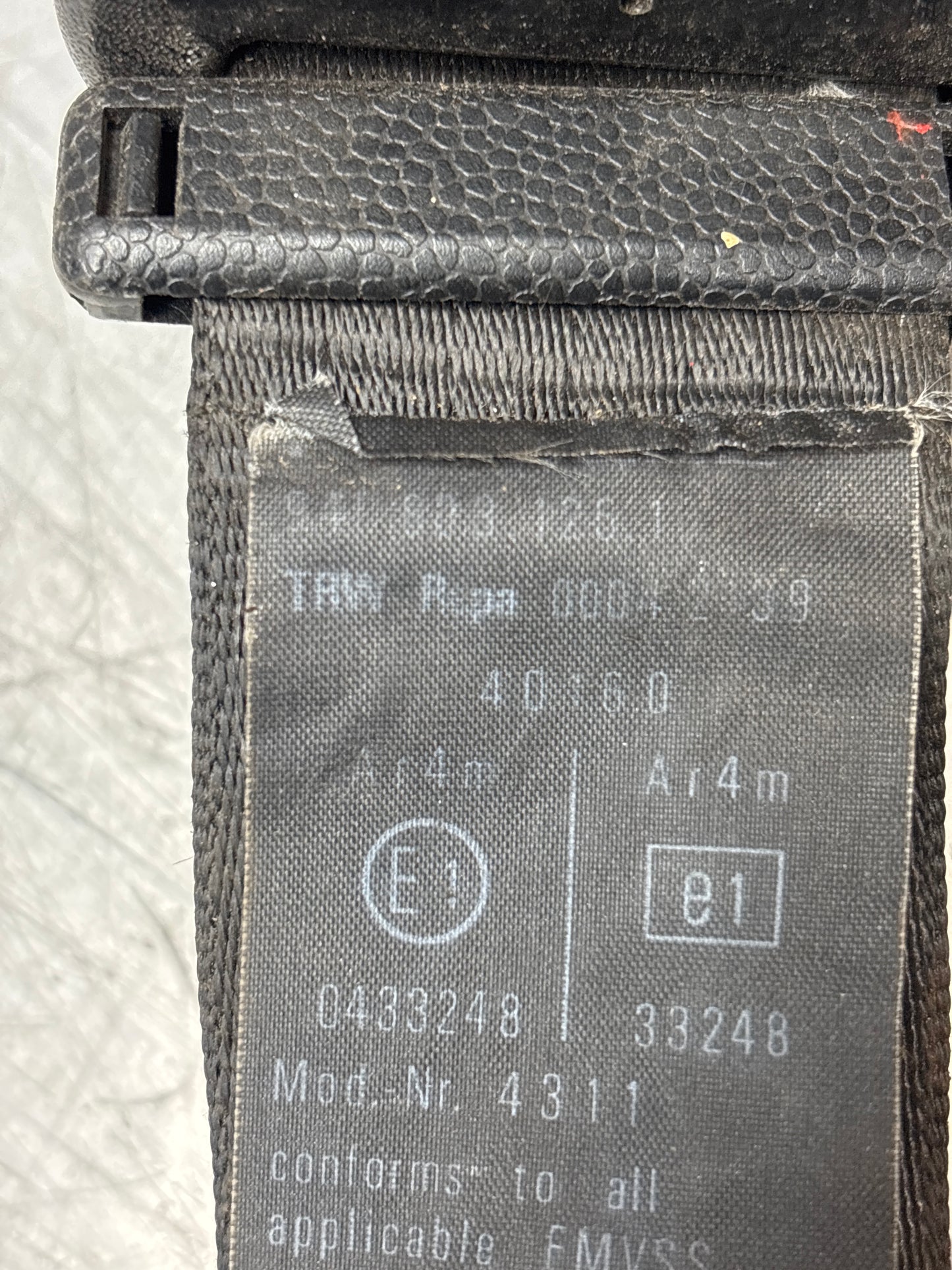 Porsche 944 Convertible Cabrio front left N/S seat belt 94180312510, used