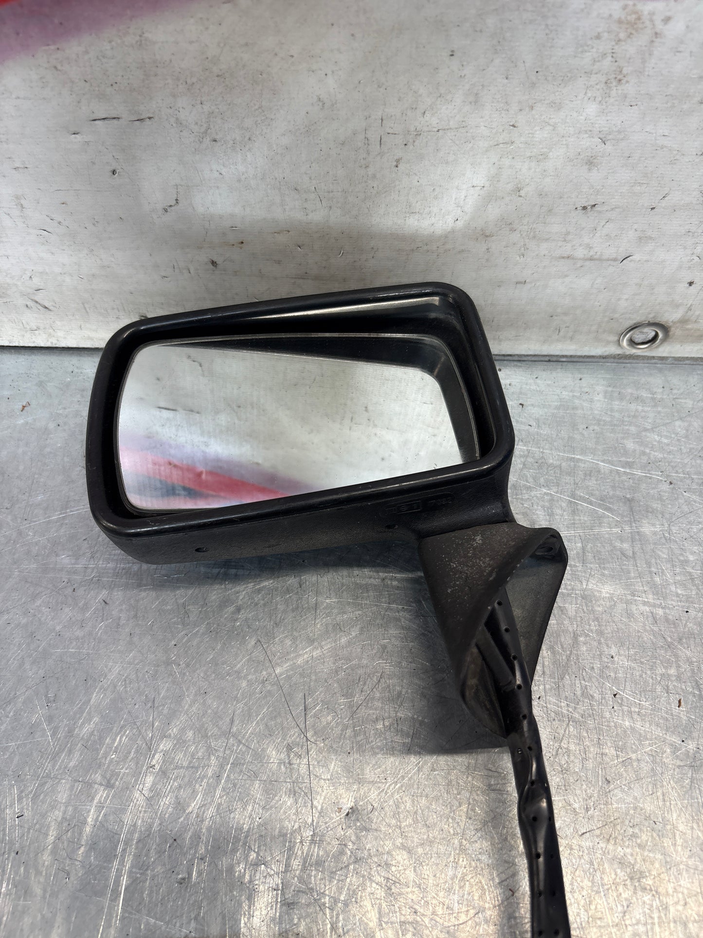 Porsche 924 early left side mirror, used