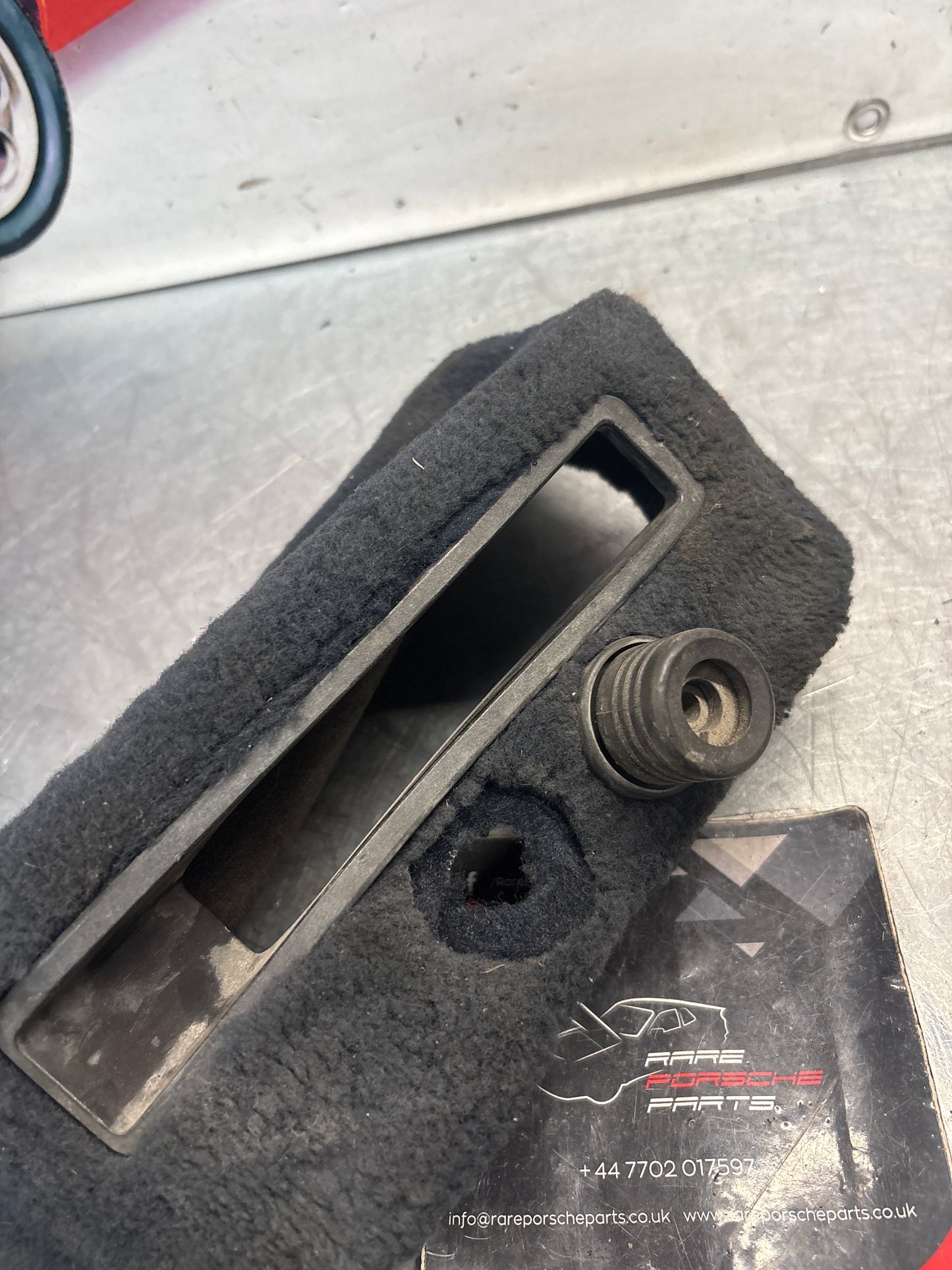 Porsche 928 handbrake sorround carpet, blue, used