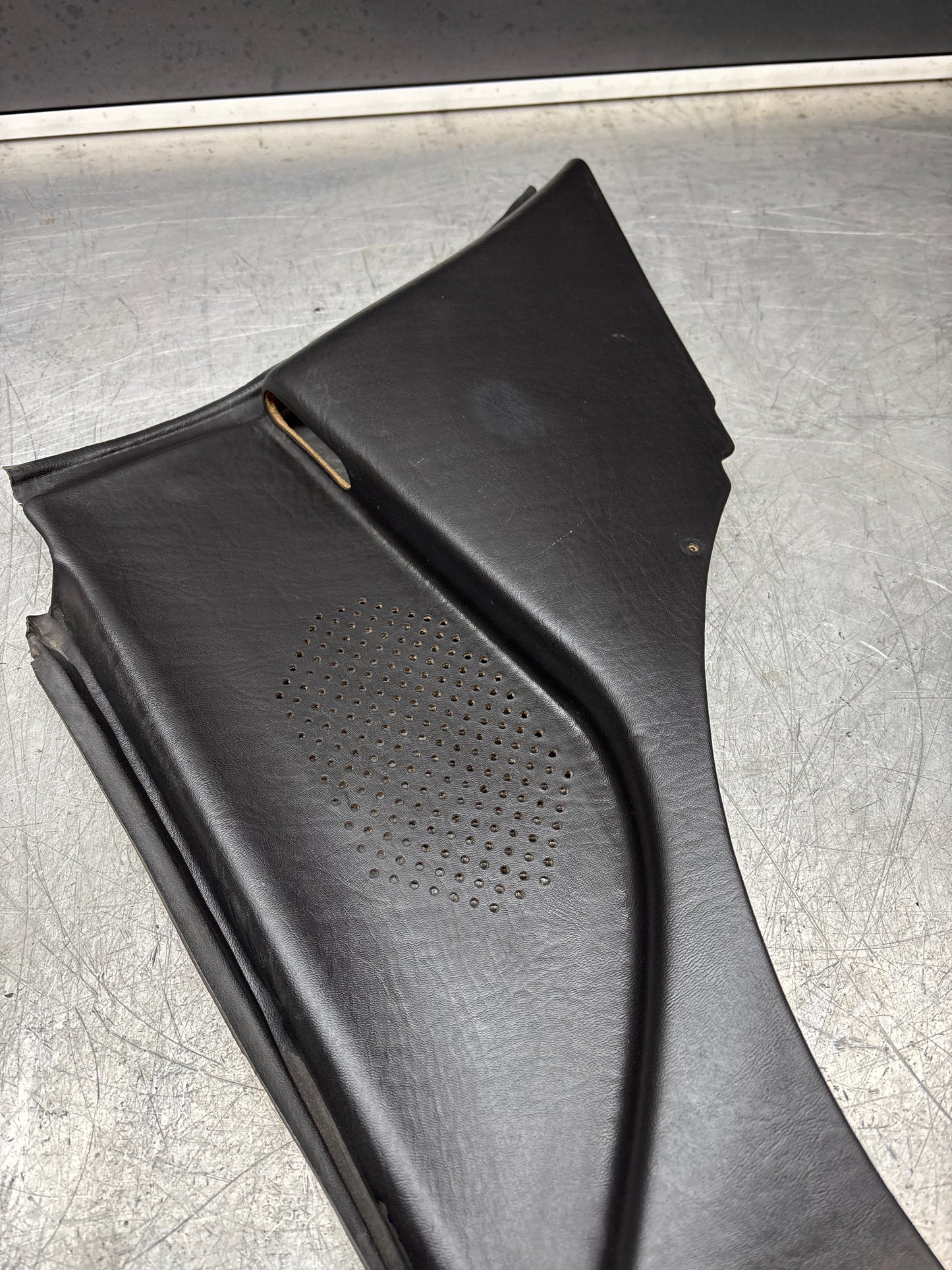 Porsche 944 924 black left rear interior C Post trim /card . Quarter panel trim used, 94455502101