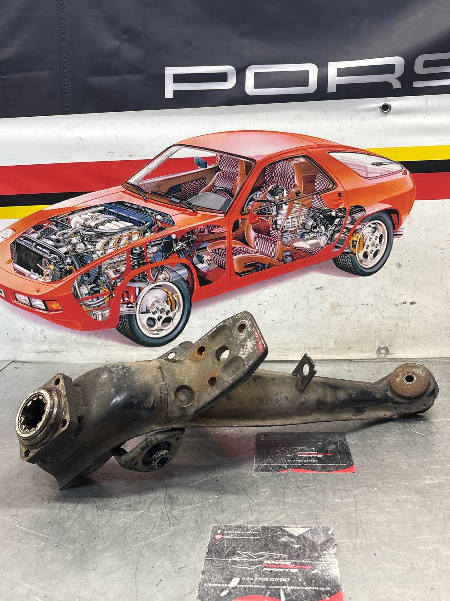Porsche 924 944  -85.5 Rear left trailing arm, used 94433102100