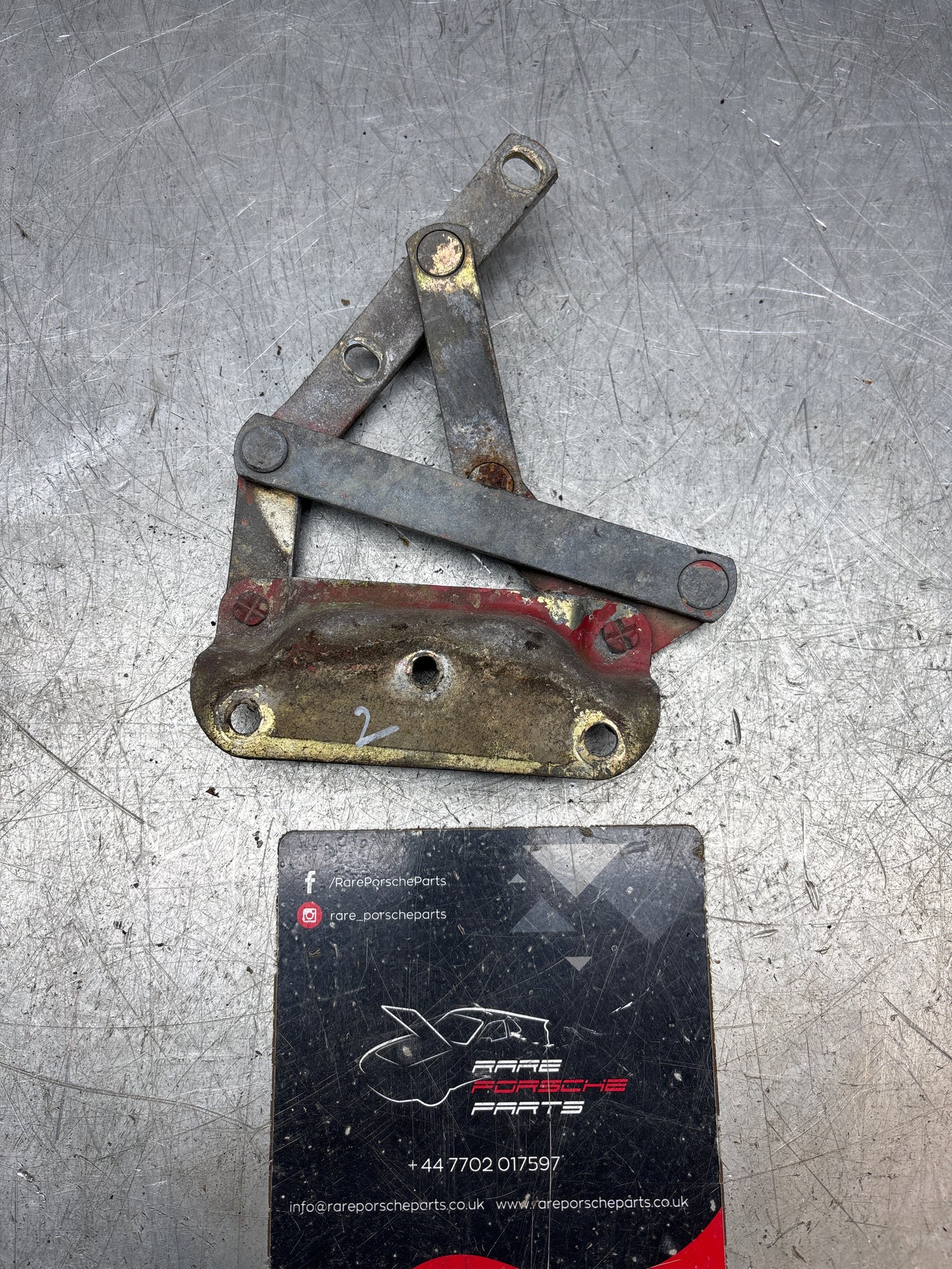 Porsche 928 Right hand side bonnet hinge, used 92851104204