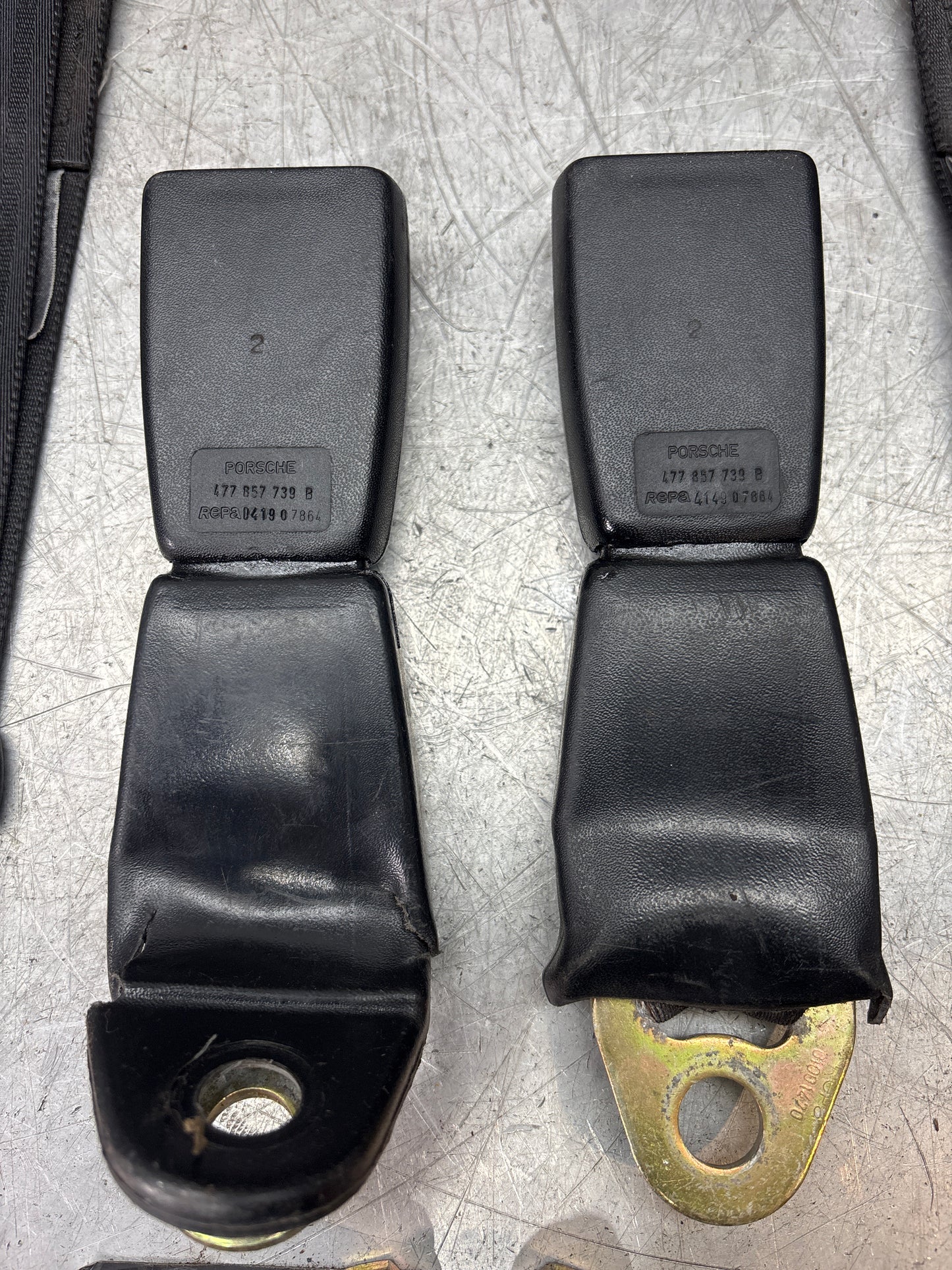 Used Porsche 924/944 rear 2 point static seat belt 477857795 used