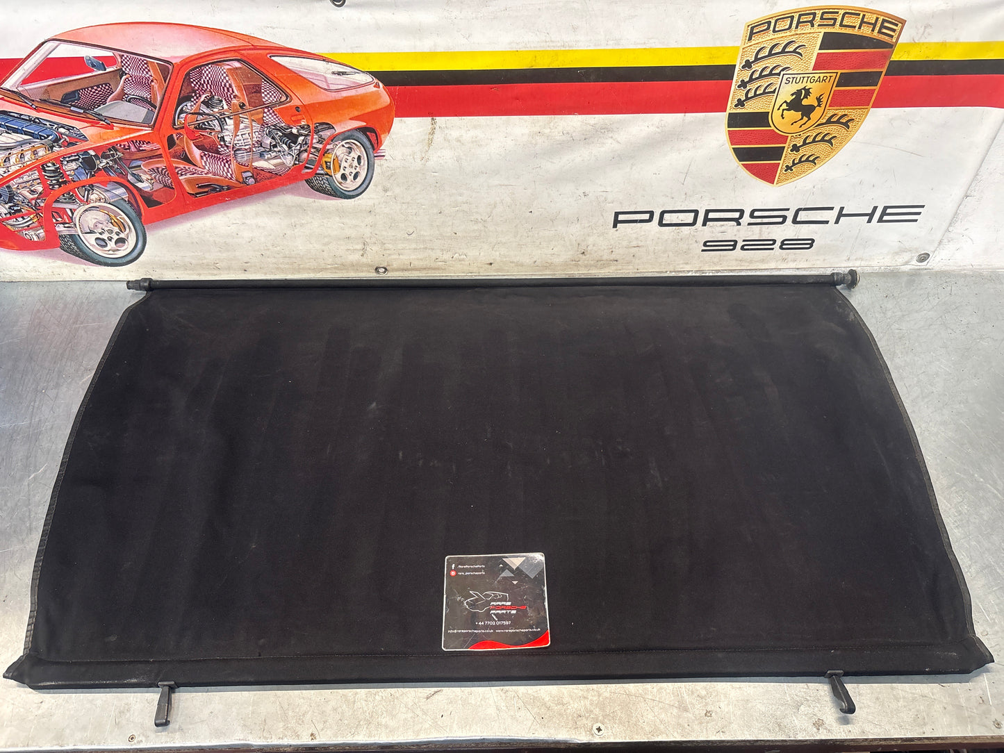 Porsche 944 89- / 968 Rear Luggage compartment cover, BLACK. For cars with rear seats, split 9445550270270G