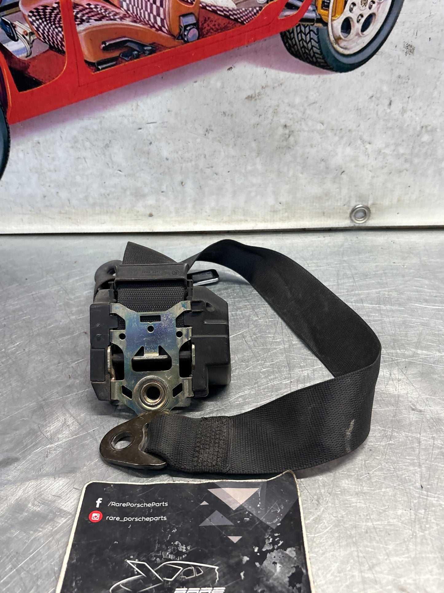 Porsche 911 996 front left seatbelt, used 99680303503
