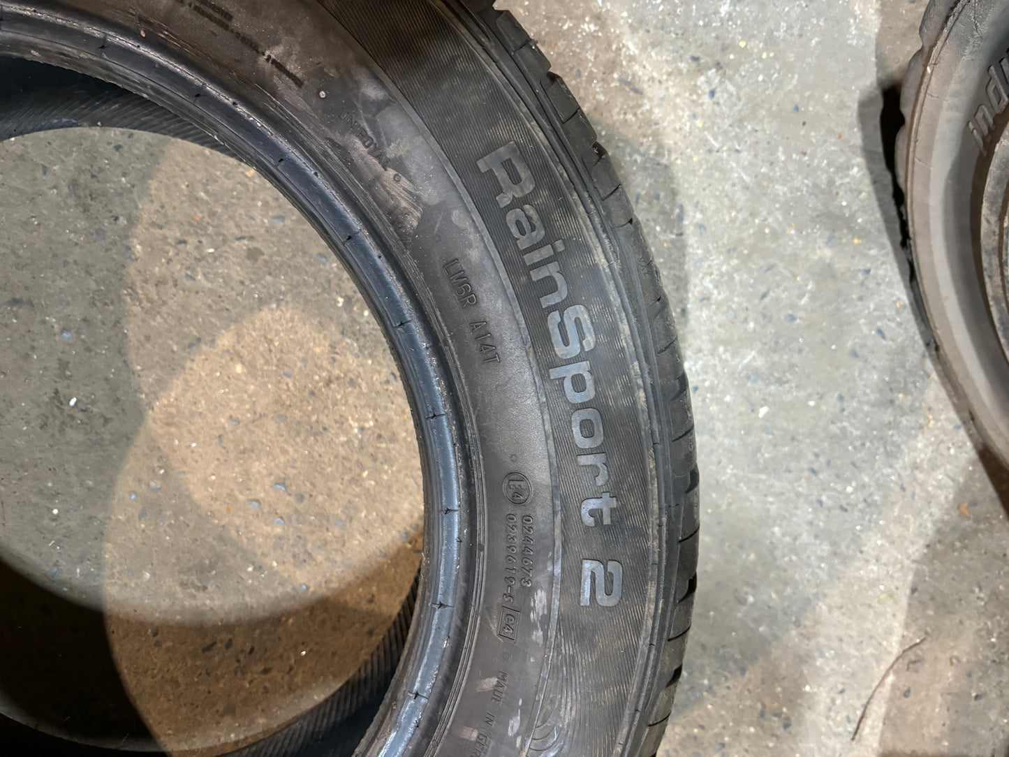 Uniroyal Rain Sport 2 225/55 R16 Pair of used tyres